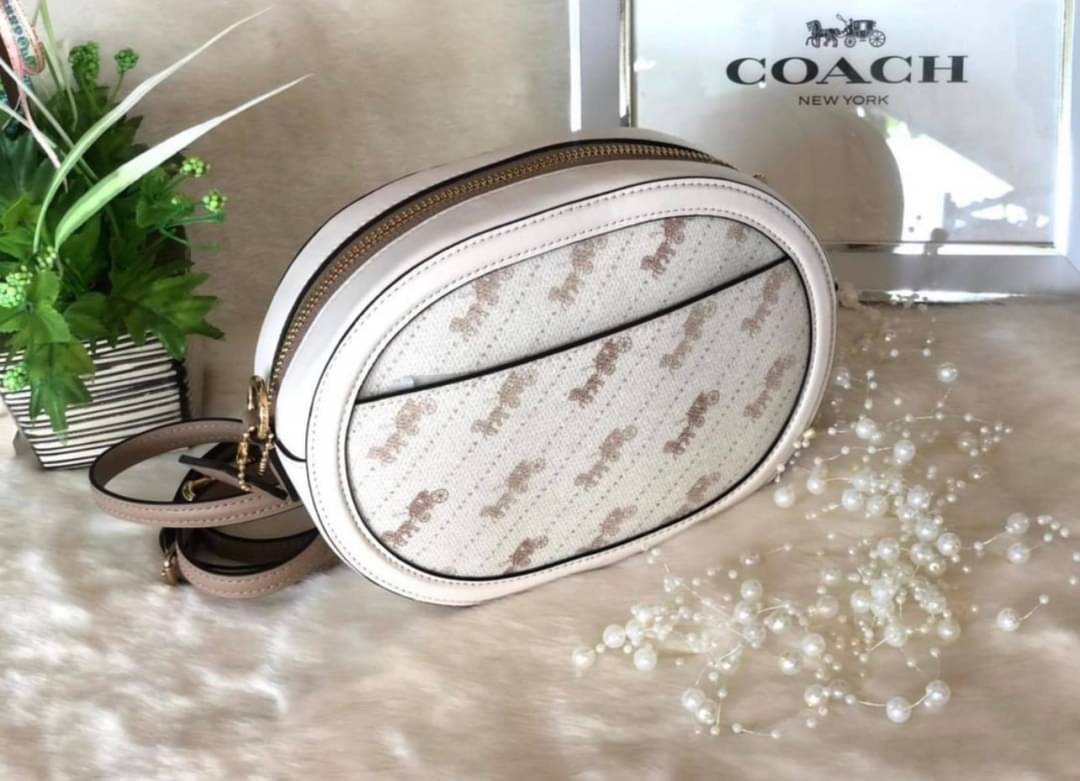COACH C4057 CAMERA BAG WITH HORSE AND CARRIAGE DOT PRINT (IMM6H)