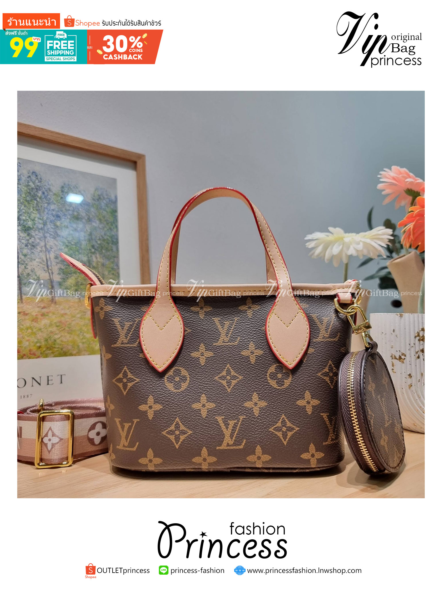 LV Neverfull BB monogram mini tote bag / LV Mini Tote Bag กระเป๋ามินิโท้ท สุดยอดของความคลาสสิค