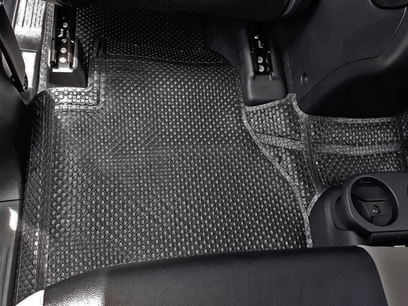 พรมกระดุมเม็ดเล็กรีดขอบ NAVARA NP-300 4ประตู สีดำ เต็มคัน