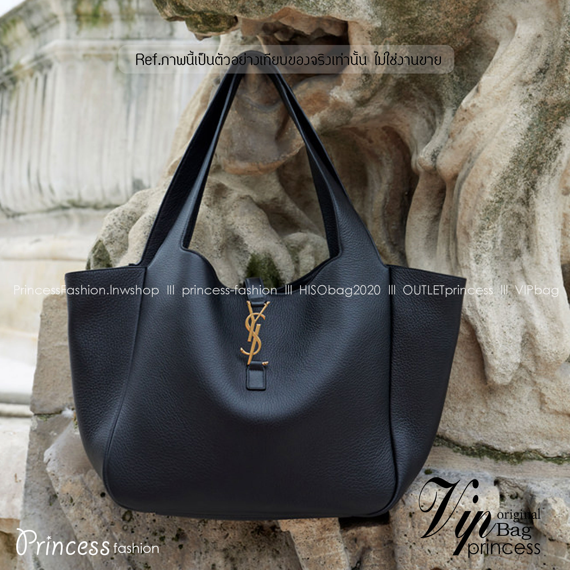YSL LE 5 À 7 BEA IN GRAINED LEATHER / YSL TOTE BAG กระเป๋าสะพายใบใหญ่ จุใจ เกรดออริ 1:1 ใช้งานต่างประเทศได้