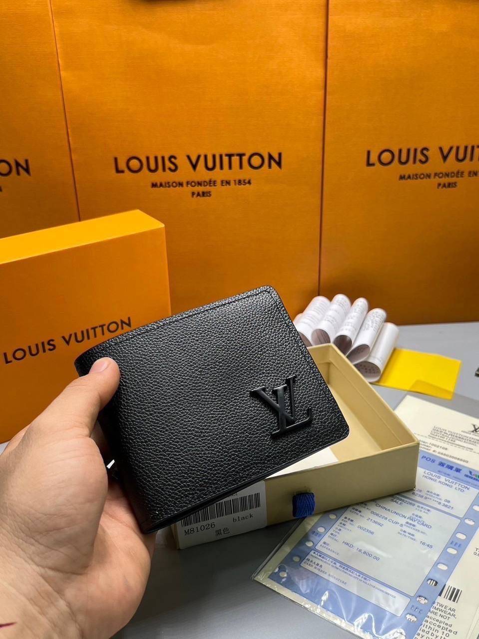 RI หนังแท้ | LV Short Wallet / LV Multiple Aerogram กระเป๋าสตางค์ใบสั้น กระเป๋าสตางค์ผู้ชาย