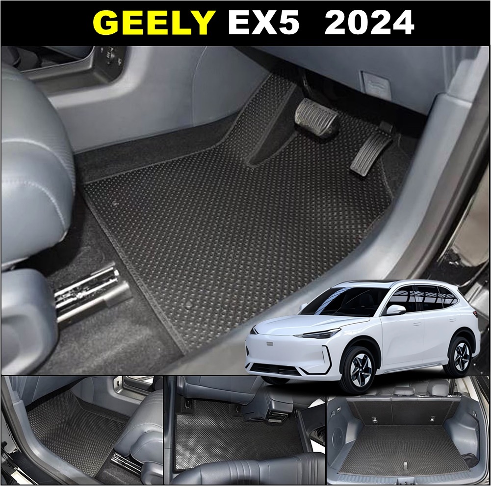 ยางปูพื้นเข้ารูปรถ GEELY EX5 ปี 2024 ลายกระดุมเม็ดเล็ก PVC เข้ารูป เนี้ยบ ทนทาน ตรงรุ่นรถ
