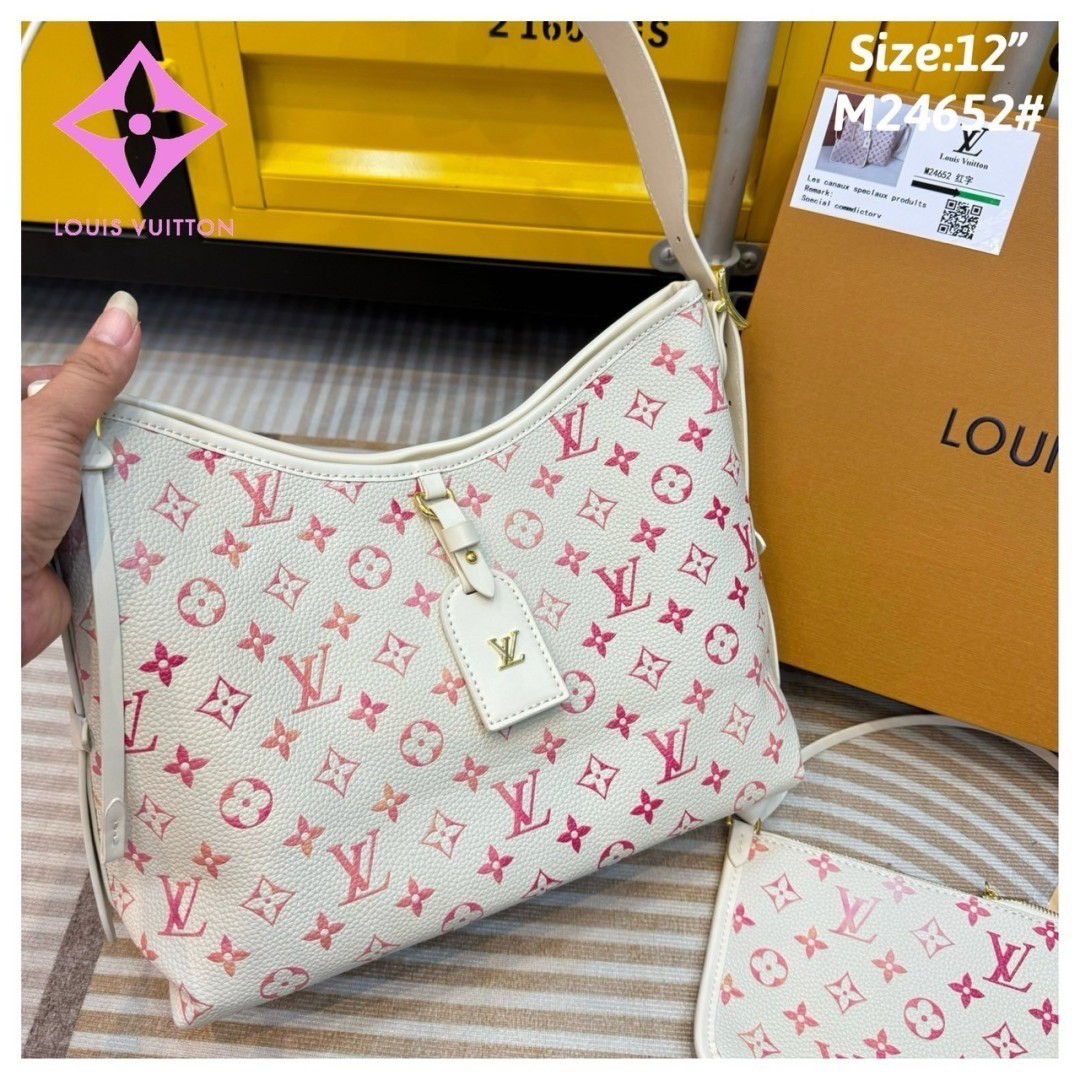 LV CarryAll PM Monogram Print Pink Gradient “watercolor” กระเป๋าสะพายทรงโท้ทรุ่นลิมิเต็ด โทนสีชมพูหวานต้อนรับเดือนแห่งความรัก พิมพ์ลายโมโนแกรมแบบไล่สีสไตส์สีน้ำ