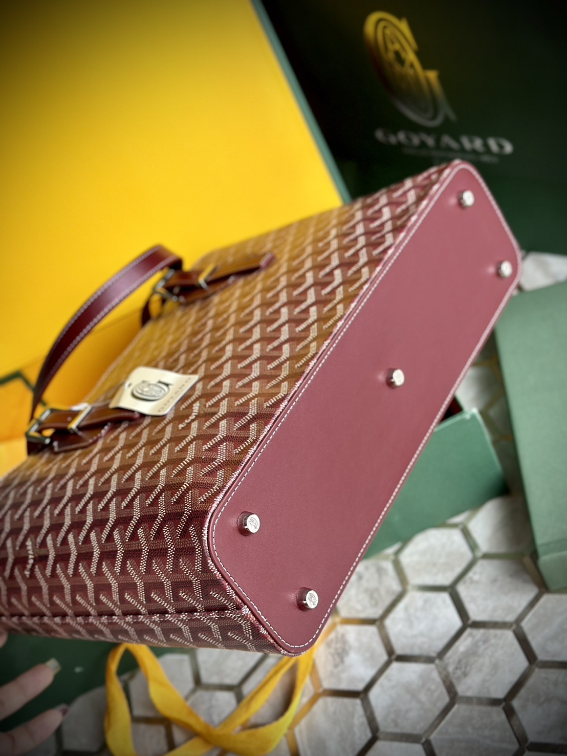 GOYARD Goyardine Sac Marie Galante MM / GOYARD Tote Bag กระเป๋าทรงโท้ทจุของได้เยอะ งานสวยเนี๊ยบ เกรดออริ สลับแท้ 1:1 ใช้ต่างประเทศได้