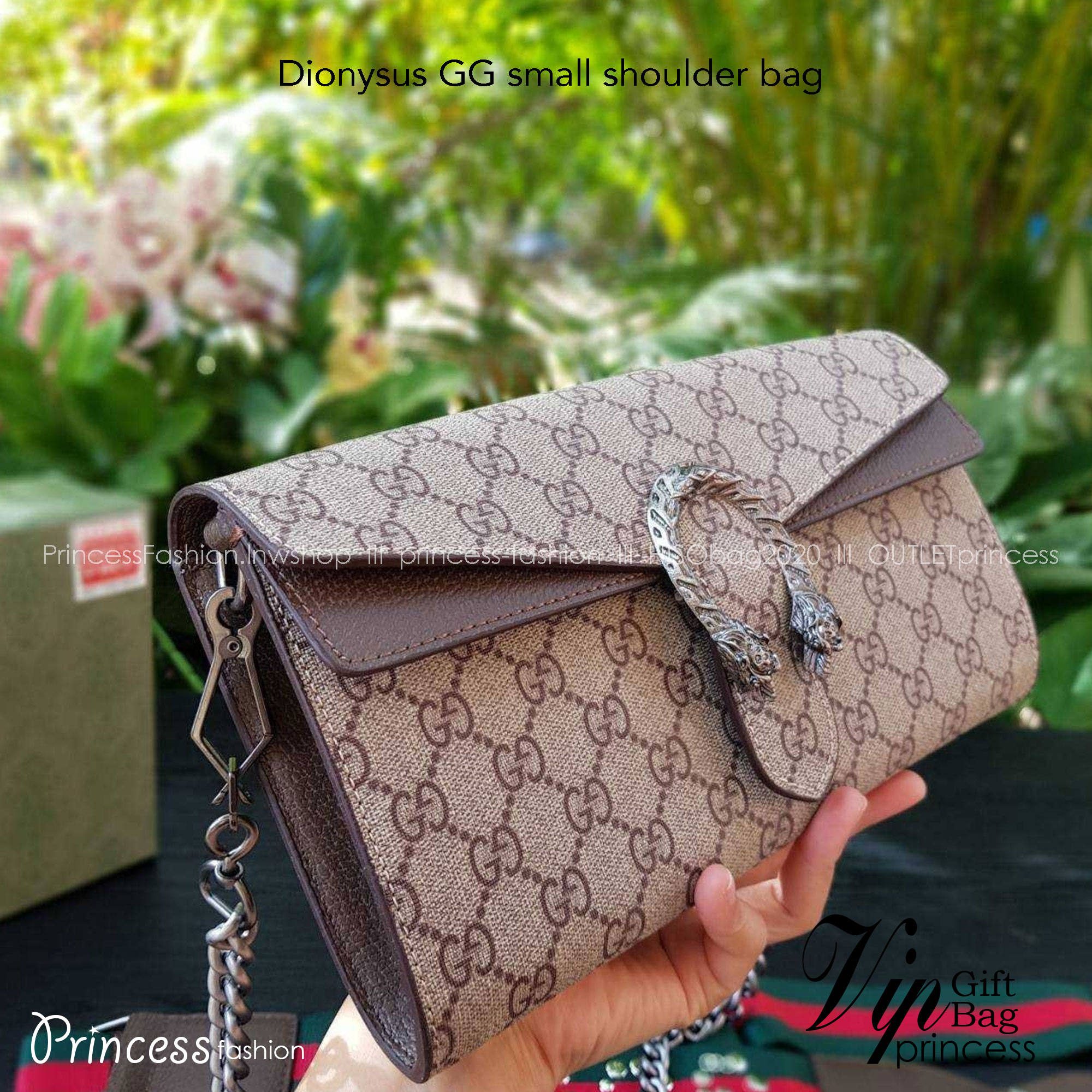 GUCCI Dionysus GG small shoulder bag กระเป๋าถือ กระเป๋าสะพายทรงสวย หรูหรา และดูแพง มาพร้อมสองสายสายพายให้เลือกปรับใช้งาน ถอดออกได้ทั้งสองสาย ถือเป็นครัชเก๋ๆได้ ดูดีมากๆ