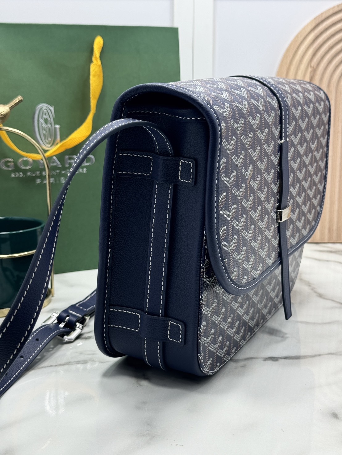 ORI | สลับแท้ GOYARD Belvedere MM Bag 29cm กระเป๋าสะพายทรงแมสเซ็นเจอร์แบรนด์หรูสัญชาติฝรั่งเศส หนังแท้ แคนวาสแท้อย่างดี