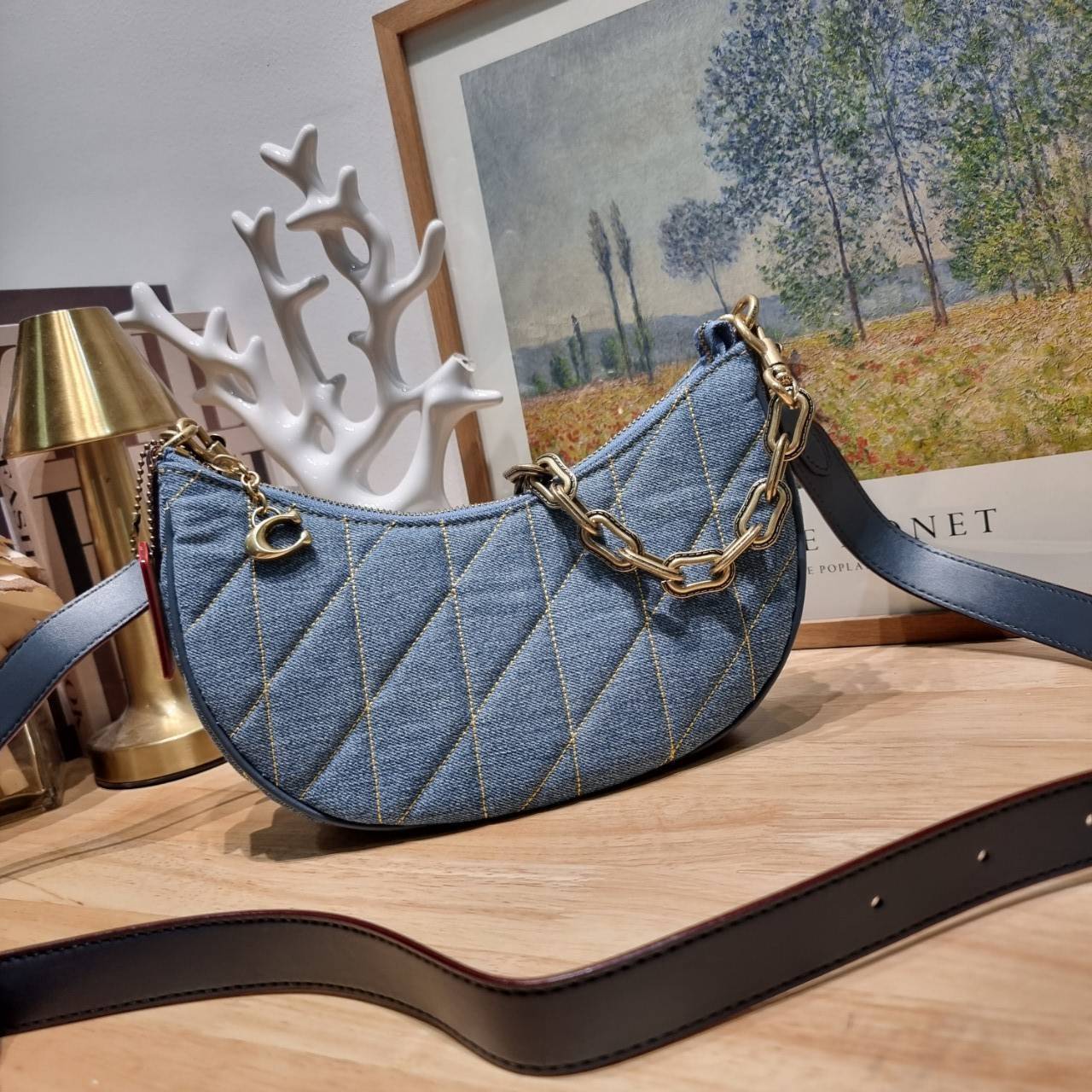 พร้อมส่ง 4 สี COACH CP148 MIRA SHOULDER BAG WITH PILLOW QUILTING กระเป๋าสะพายดีไซน์สวย 🧡 เกรดท็อปออริจินอล 1:1 สลับแท้ เกรดดีสุด ใช้งานต่างประเทศได้