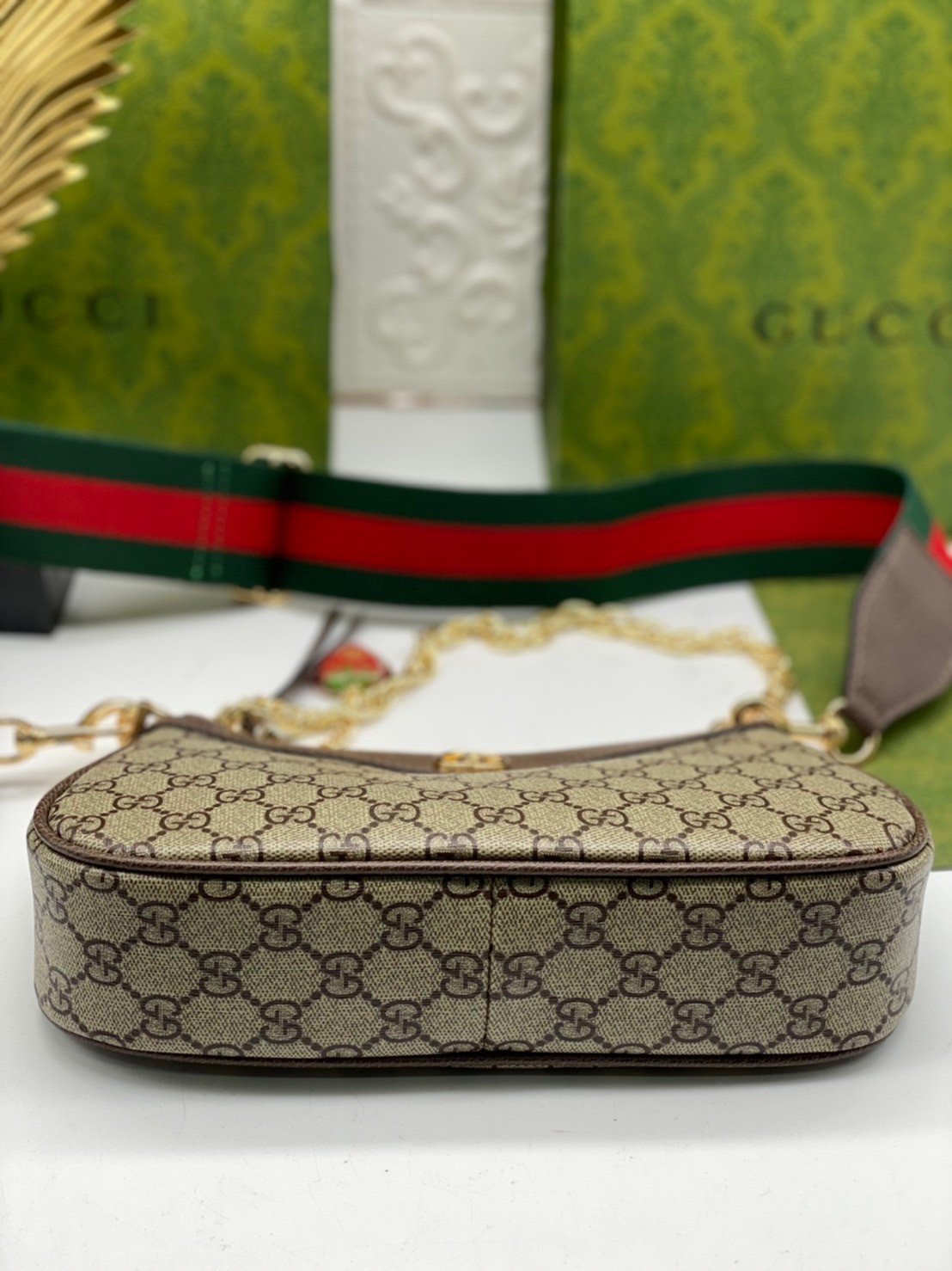 GUCCI Ophidia small handbag strawberry เกรดออริจินอล งานสวยตรงปก ภาพถ่ายจากงานขายจริง ใช้งานต่างประเทศได้