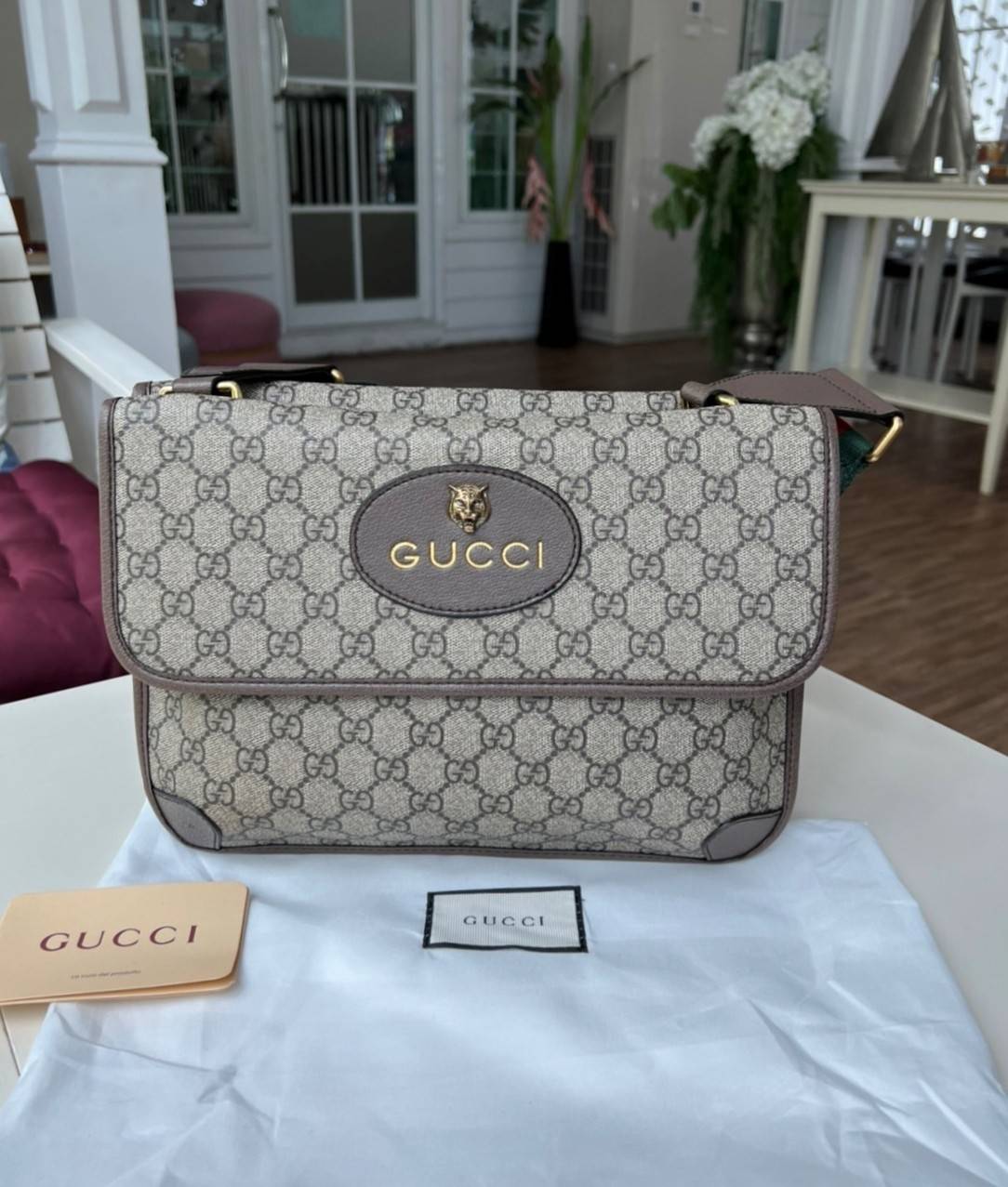 Gucci Neo Vintage Belt Bag / Gucci Ophidia Belt Bag กระเป๋าสะพายข้าง วัสดุผ้าใบ GG Supreme เปิดปิดแม่เหล็ก มี3ช่องแยกกันเป็นสัดส่วน ซับในผ้าฝ้ายและลินิน สายปรับระดับได้ ถอดสายไม่ได้