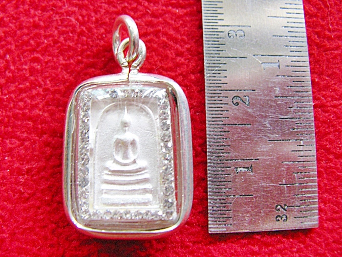 สินค้าหมดค่ะ จี้พระสมเด็จหลังสมเด็จโตเนื้อเงินพ่นทรายเลี่ยมเงินไมครอนค่ะ