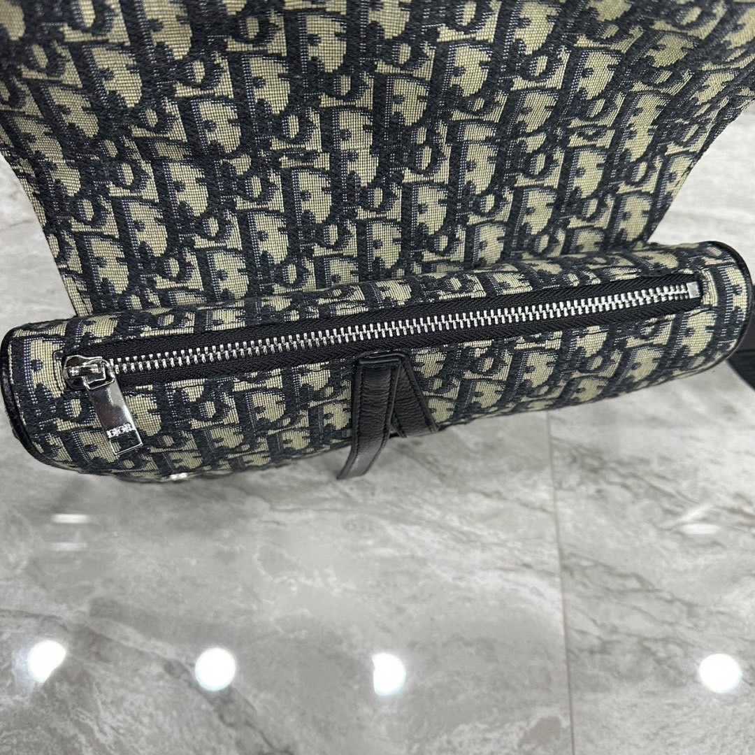 พร้อมส่ง 2 สี DIOR Saddle Bag Beige and Black Dior Oblique Jacquard กระเป๋าคาดอกดิออร์ เกรดออริ สลับแท้ 1:1 ใช้ต่างประเทศได้