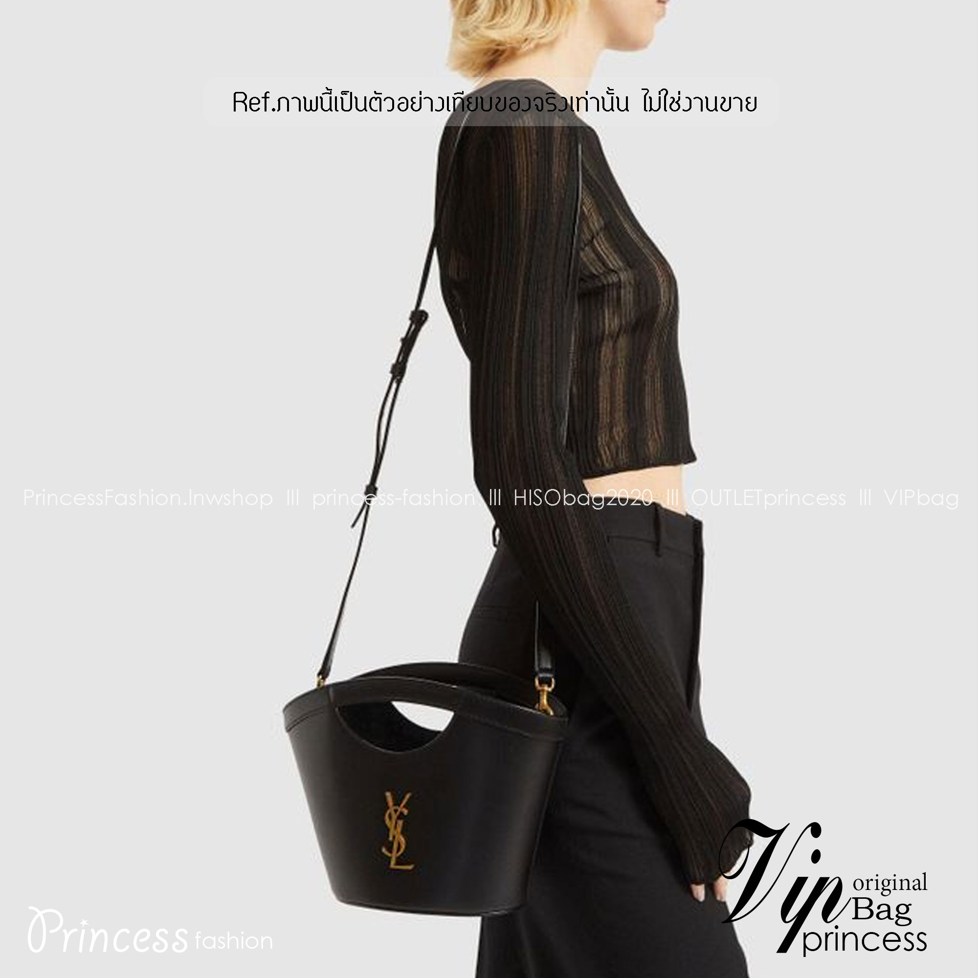 YSL CELIA MINI TOTE IN SMOOTH LEATHER / YSL Bucket Bag กระเป๋าสะพายทรงโท้ทมือจับในตัว รุ่นใหม่ทันสมัย งานหนังเต็มใบ เกรดออริ 1:1 ใช้งานต่างประเทศได้