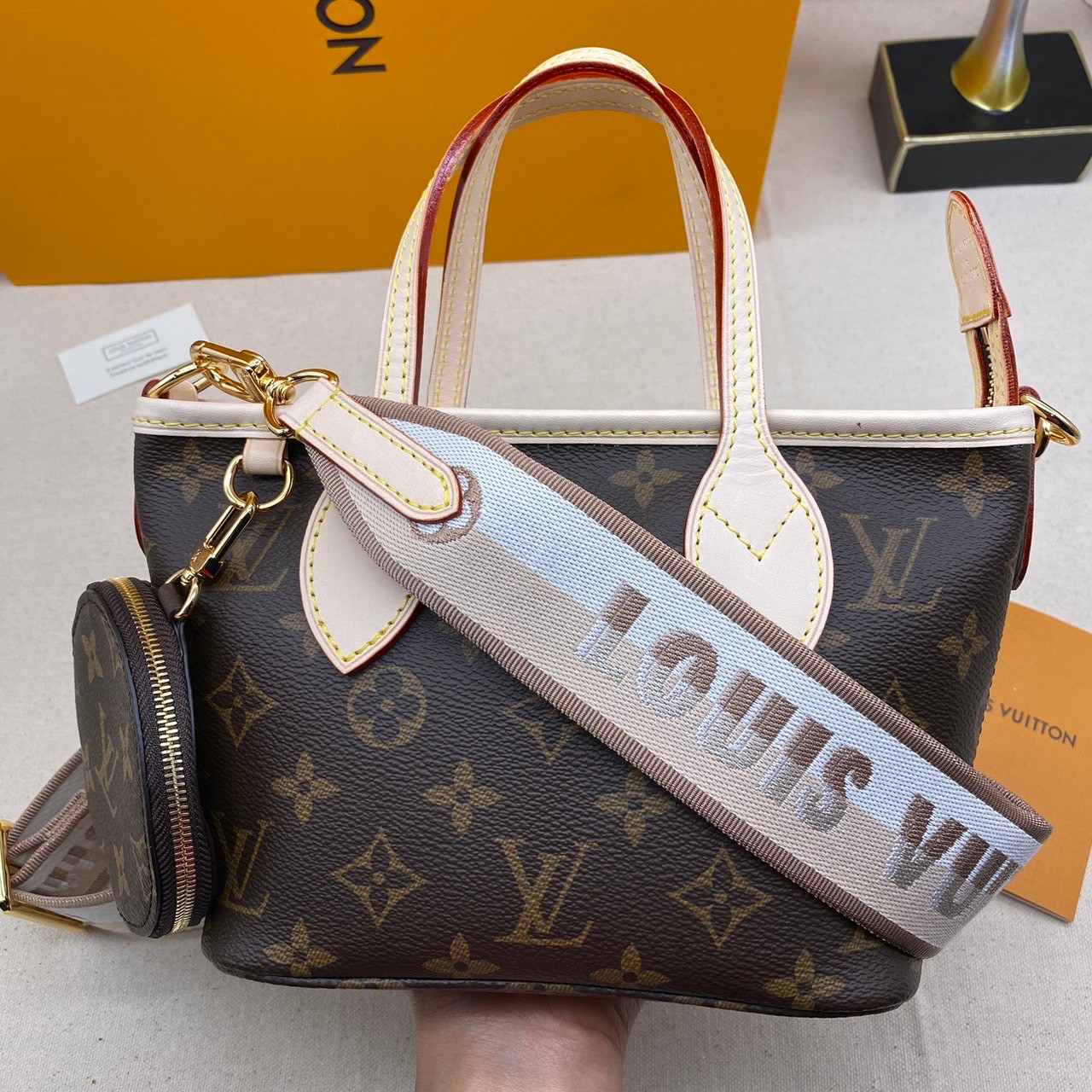 LV Neverfull BB Monogram Canvas - Handbags ดีไซน์ใหม่ใบเล็กน่ารัก เกรดออริ สลับแท้ ใช้งานต่างประเทศได้