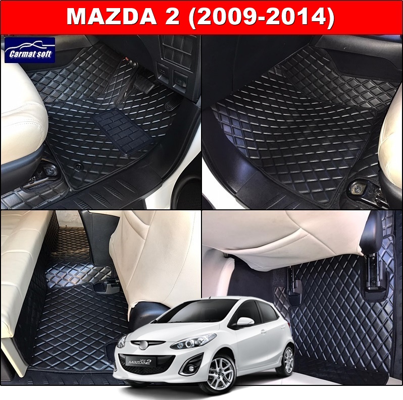 พรมปูพื้นรถยนต์ MAZDA 2 ปี2009-14 ลายDIAMOND ยางปูพื้นรถยนต์EVA เต็มคัน