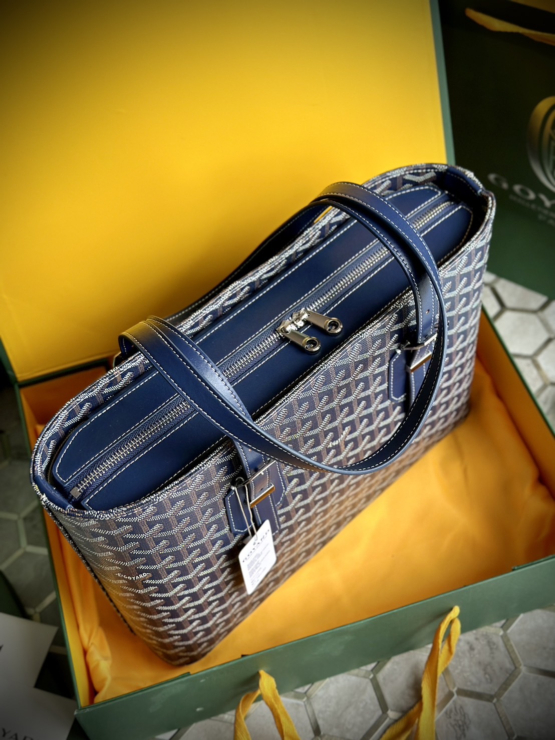 GOYARD Goyardine Sac Marie Galante MM / GOYARD Tote Bag กระเป๋าทรงโท้ทจุของได้เยอะ งานสวยเนี๊ยบ เกรดออริ สลับแท้ 1:1 ใช้ต่างประเทศได้