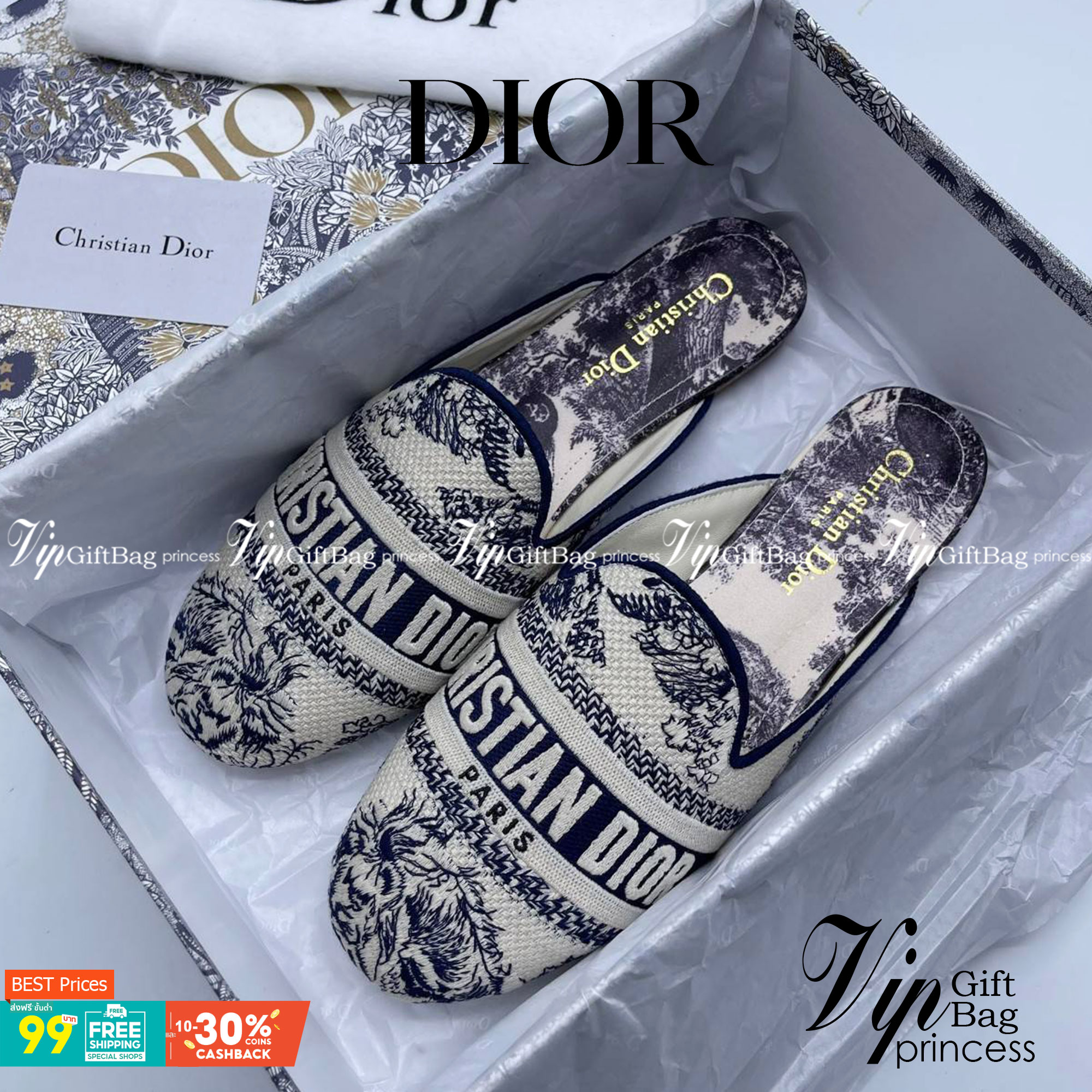 DIOR GRANVILLE ESPADRILLE SS21 Oblique Embroidered Cotton รองเท้าที่เป็นเอกลักษณ์ ที่สุดแห่งความหรูหราที่ใช้งานได้ทุกวัน ตัดเย็บจากผ้าฝ้ายปักลาย ประดับด้วยรายละเอียดสวยงาม งานเกรดออริจินอล 1:1 เหมือนที่สุด มีเลข Code ภาพสินค้าถ่ายจากงานขายจริง ไม่โป๊ะแตกแ