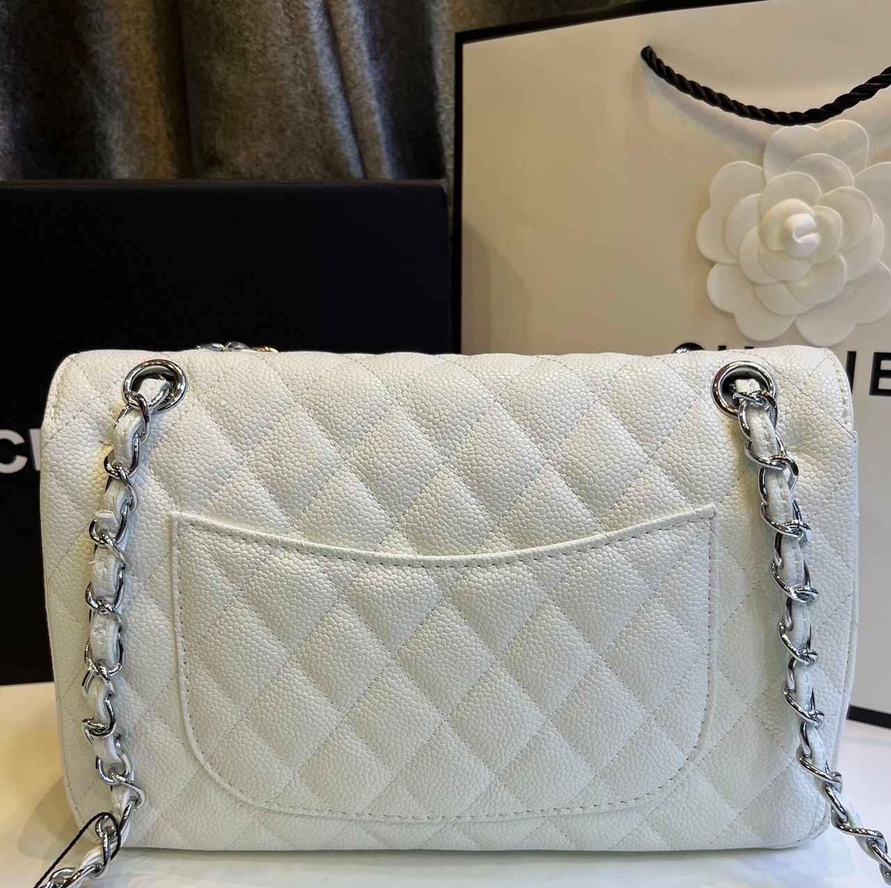 พร้อมส่งโทนพาสเทล CHANEL Classic in Pastel 25cm กระเป๋าสะพายรุ่นยอดนิยมเรียบหรู เกรดออริ 1:1 ใช้งานต่างประเทศได้ ภาพถ่ายจากงานขายจริง