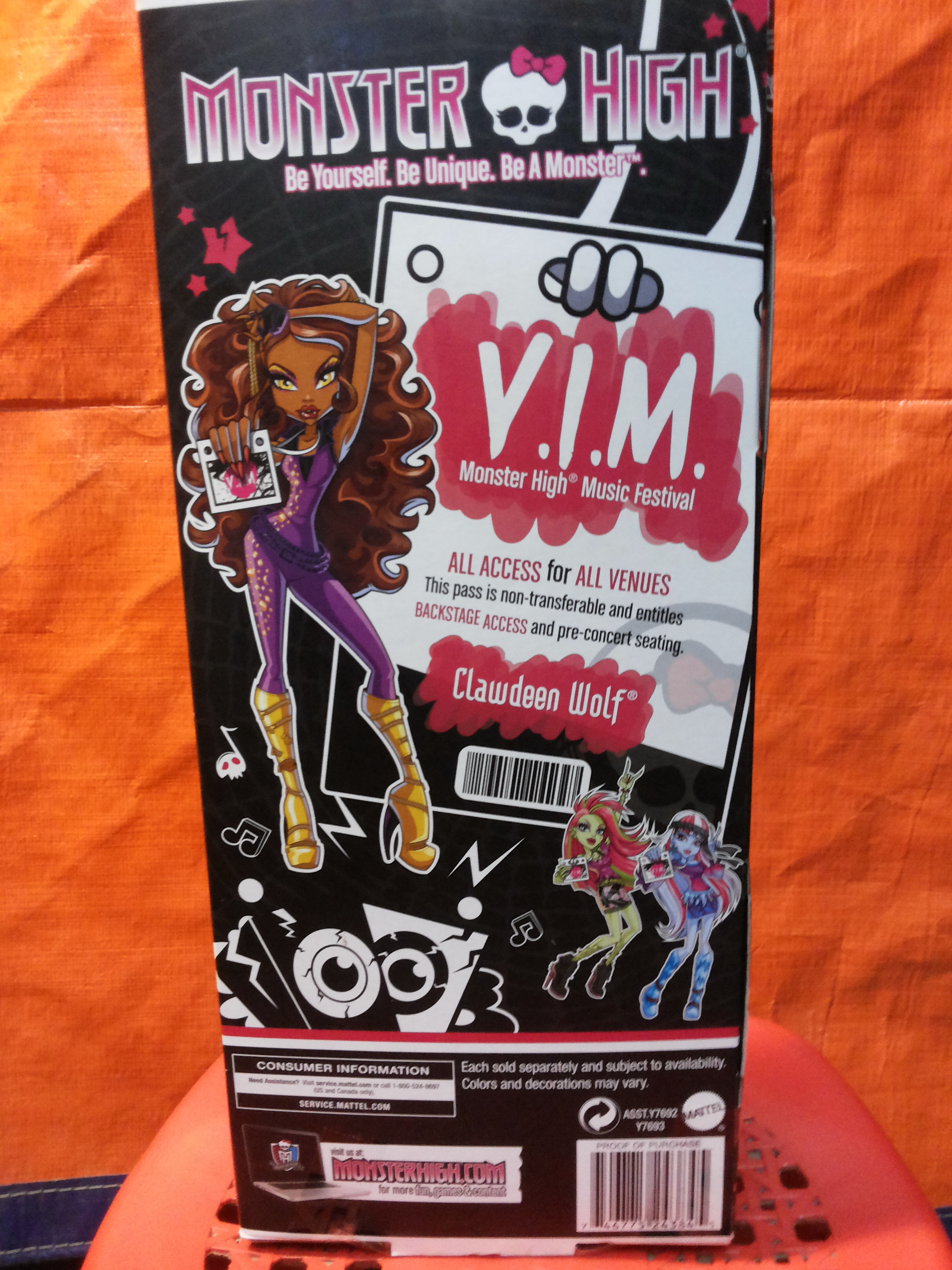 Monster High_Clawdeen Wolf in Music Festival V.I.M. ตุ๊กตา Monster High แท้มือหนึ่งพร้อมกล่อง