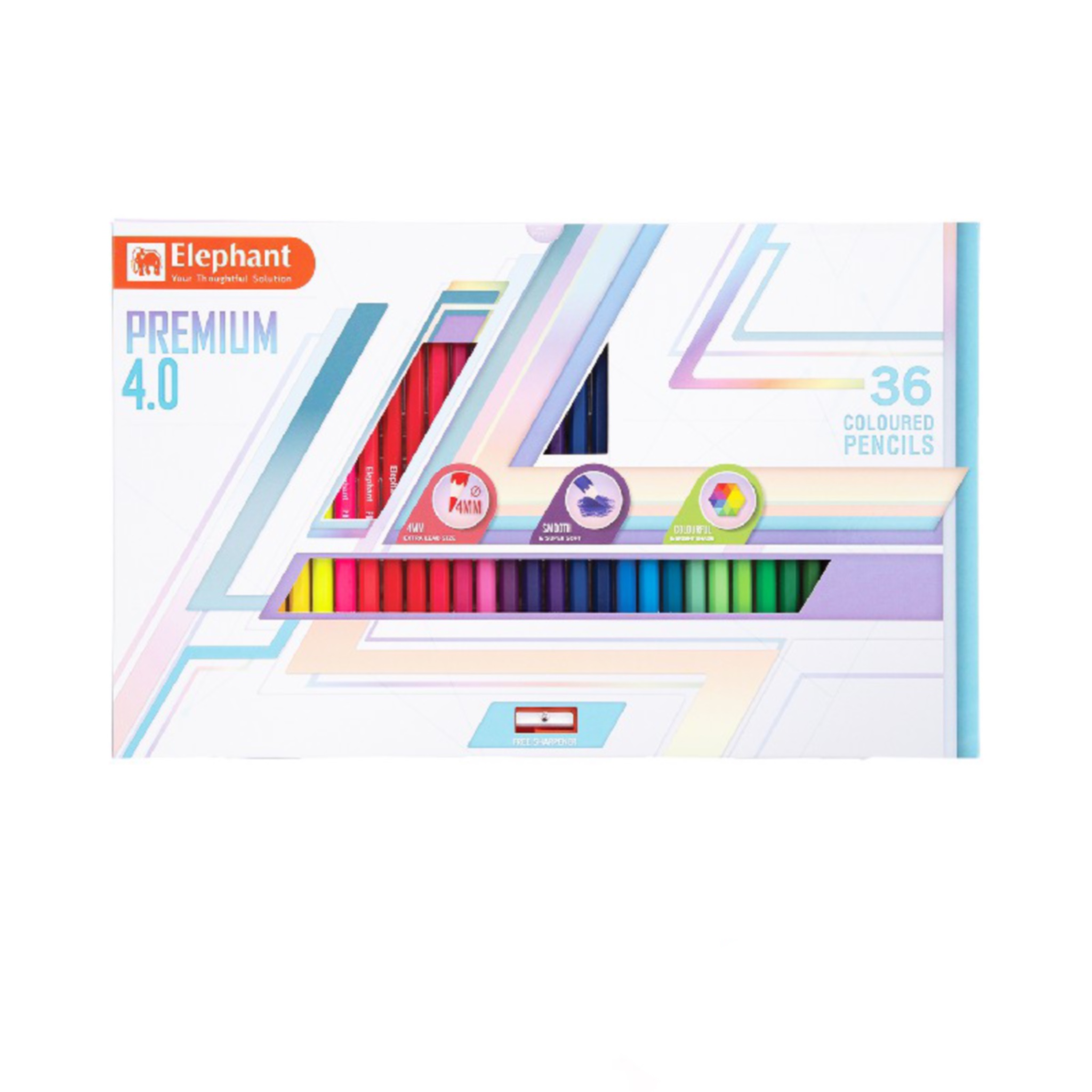 สีไม้ยาว 36สี ตราช้าง พรีเมี่ยม 4.0