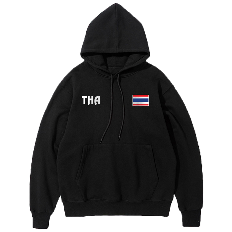 77designสกรีนเสื้อ Hoodie เสื้อฮูดดำ THAILAND