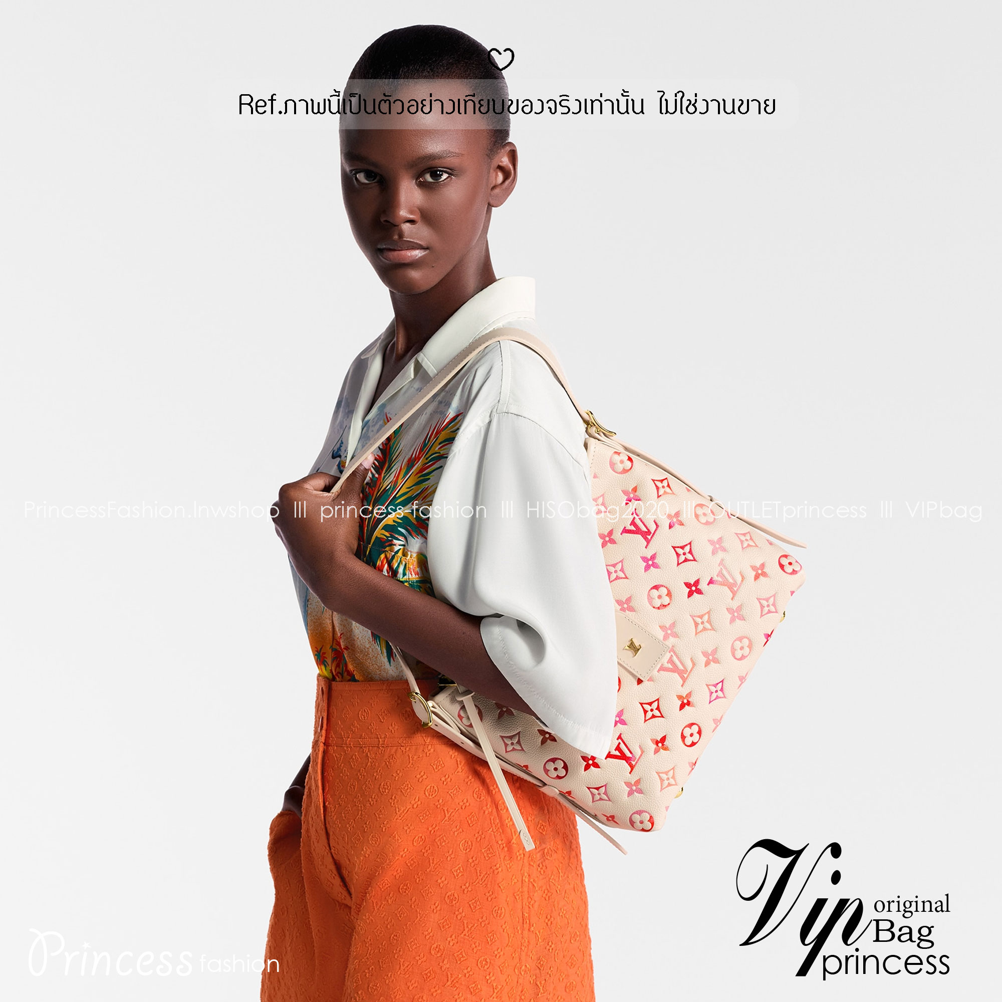 LV CarryAll PM Monogram Print Pink Gradient “watercolor” กระเป๋าสะพายทรงโท้ทรุ่นลิมิเต็ด โทนสีชมพูหวานต้อนรับเดือนแห่งความรัก พิมพ์ลายโมโนแกรมแบบไล่สีสไตส์สีน้ำ