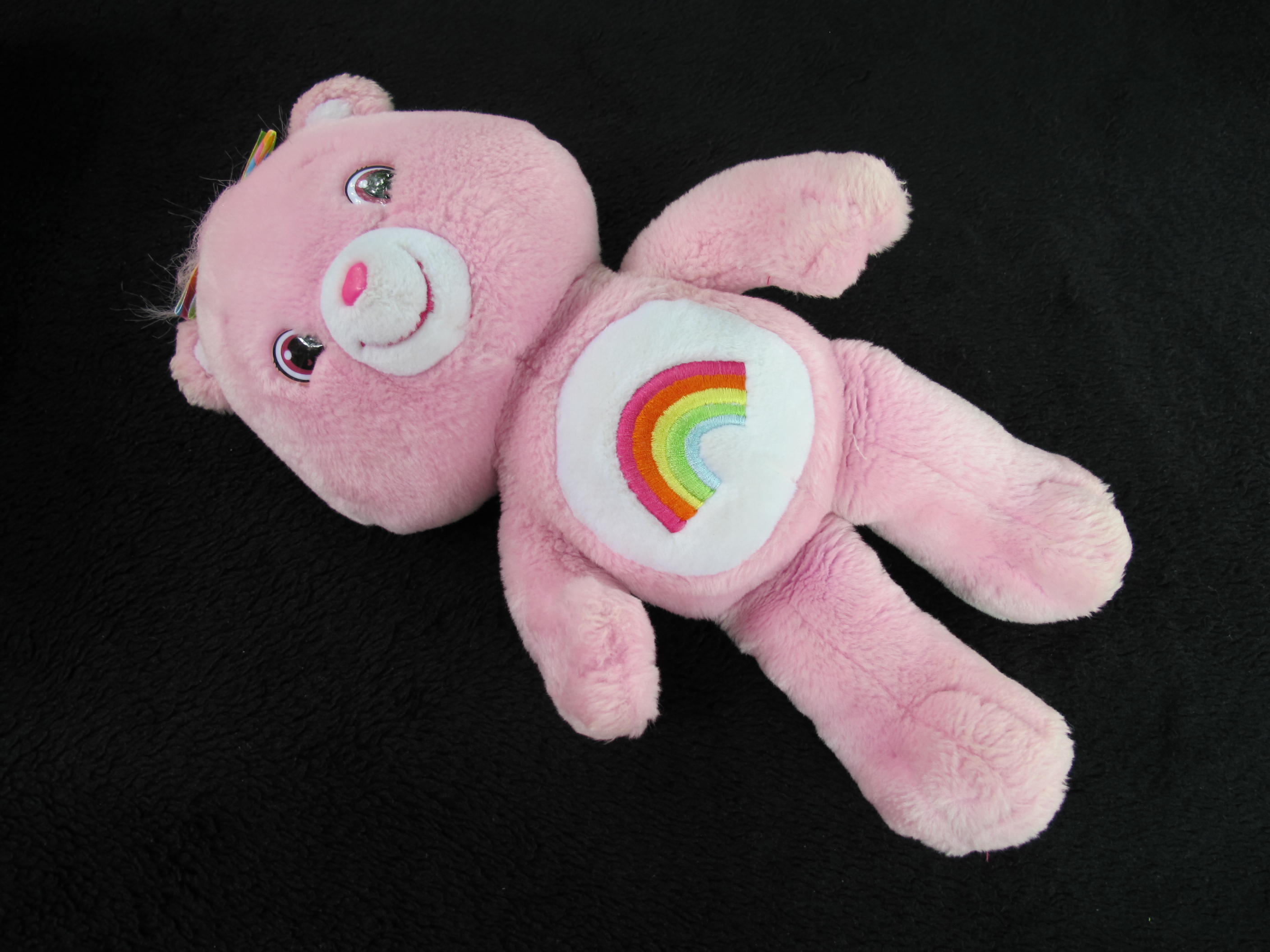 Care Bears - Cheer Bear ตุ๊กตาแคร์แบร์ มือสองสภาพดี สูง 15 นิ้ว