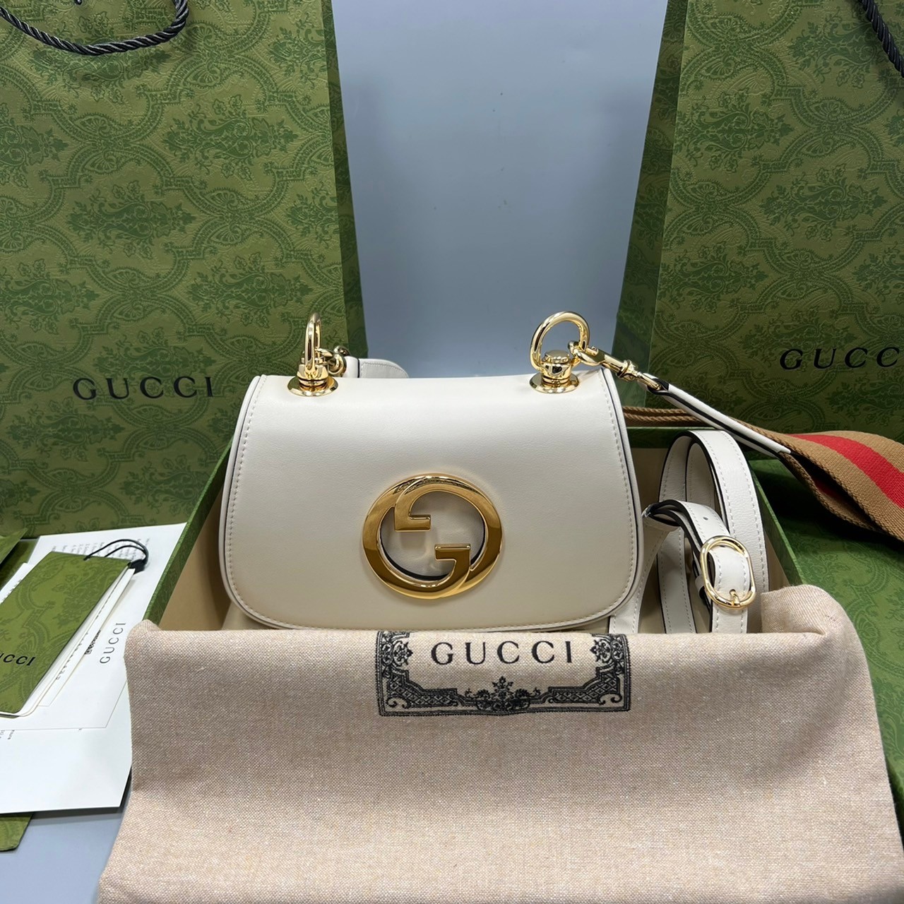 GUCCI Blondie mini bag เกรดเทพออริจินล หนังแท้ ภาพถ่ายจากงานขายจริง ใช้งานต่างประเทศได้ ผ่านทุก ตม