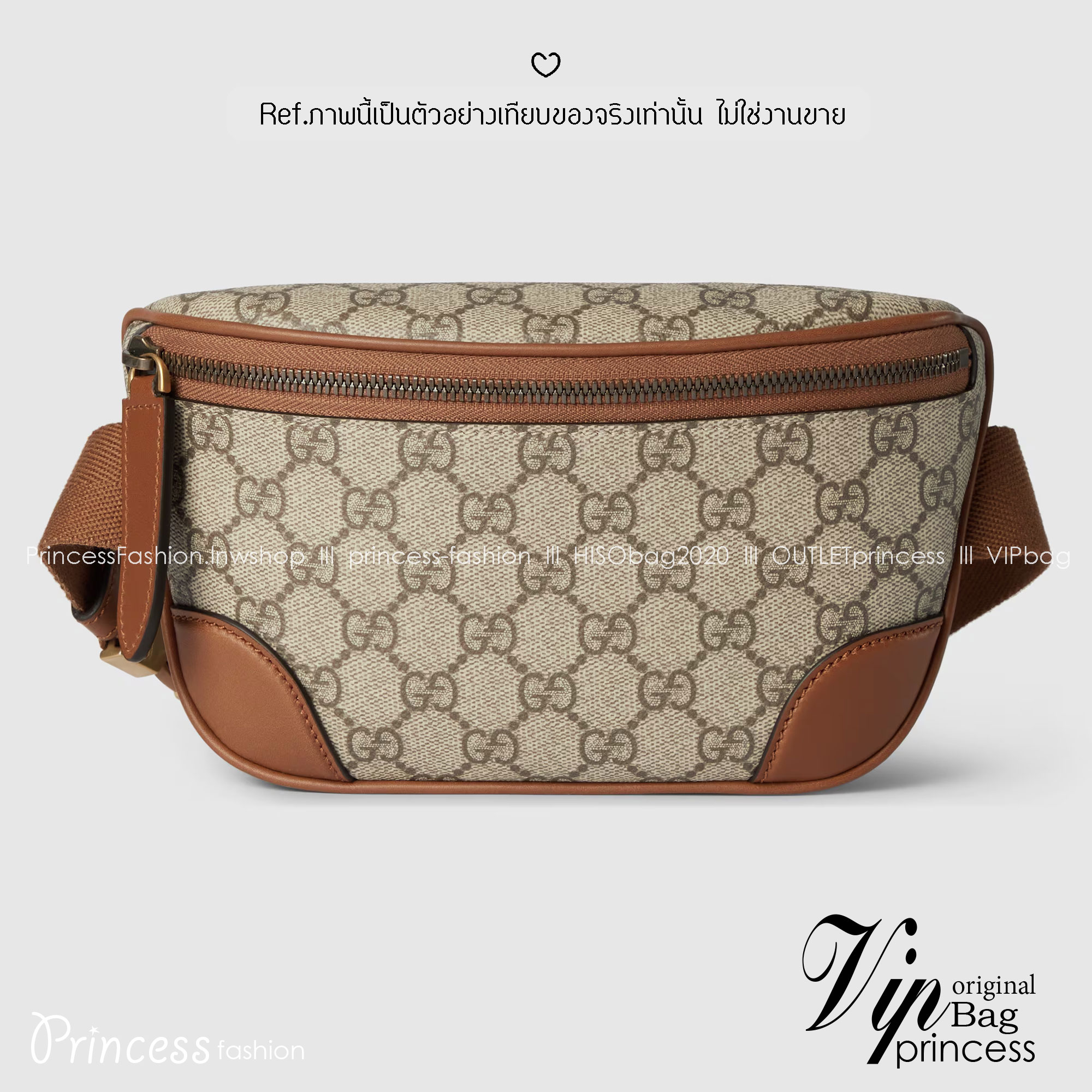 ORI หนังแท้ | GUCCI GG Emblem small belt bag กระเป๋าคาดอก/คาดเอวปรับโฉมใหม่ สวยสง่างาม สปอร์ตและเท่กว่าเดิม แต่ยังคงความคลาสสิค