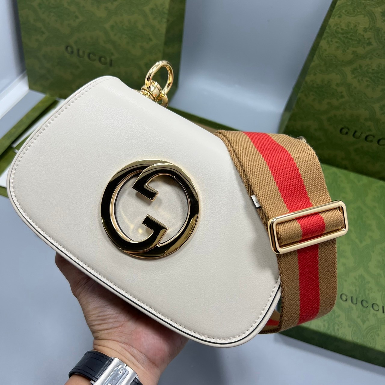 GUCCI Blondie mini bag เกรดเทพออริจินล หนังแท้ ภาพถ่ายจากงานขายจริง ใช้งานต่างประเทศได้ ผ่านทุก ตม
