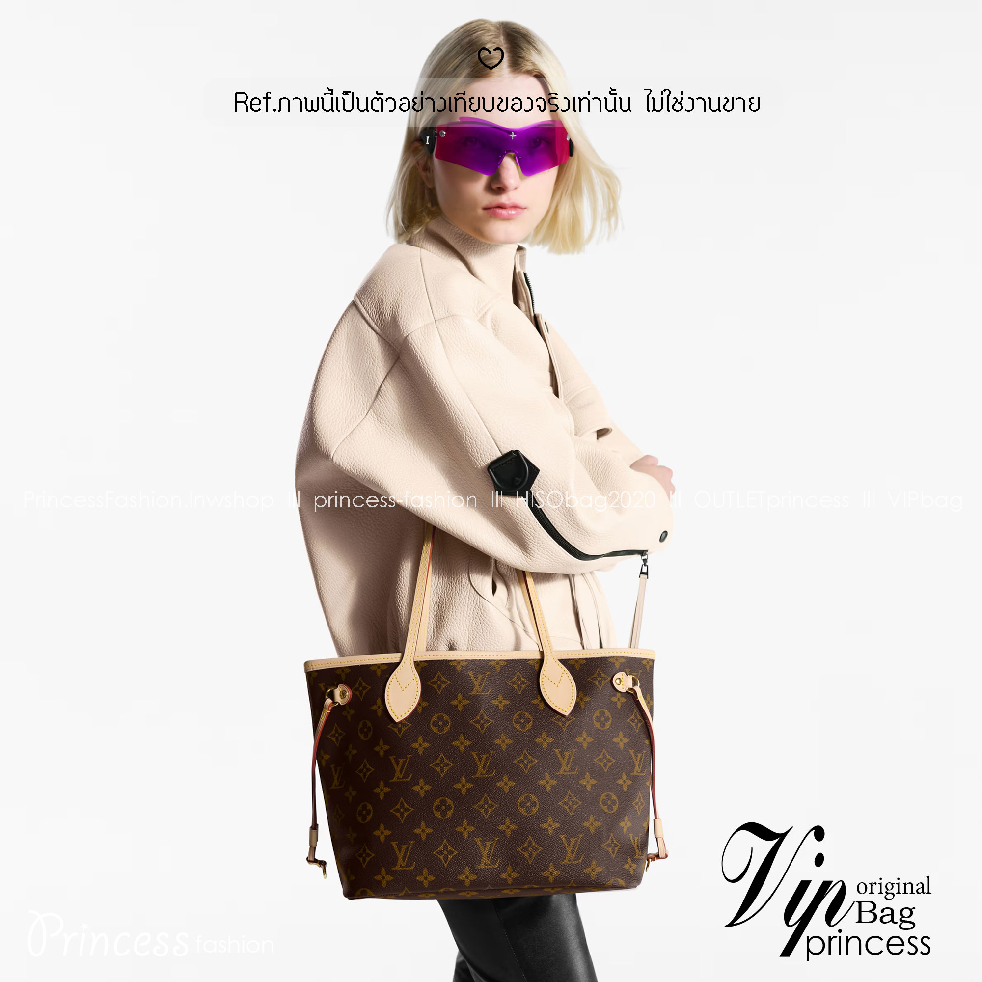 TOP ORI หนังแท้ | LV Neverfull PM bag Monogram Canvas กระเป๋าสะพายทรงโท้ท PM ดีไซน์คลาสสิกเหนือกาลเวลาเข้ากับดีเทลที่สืบทอดมายาวนาน Monogram แคนวาสแต่งขอบหนัง ดีไซน์พื้นที่ด้านในกว้างทว่าดูเพรียวบาง