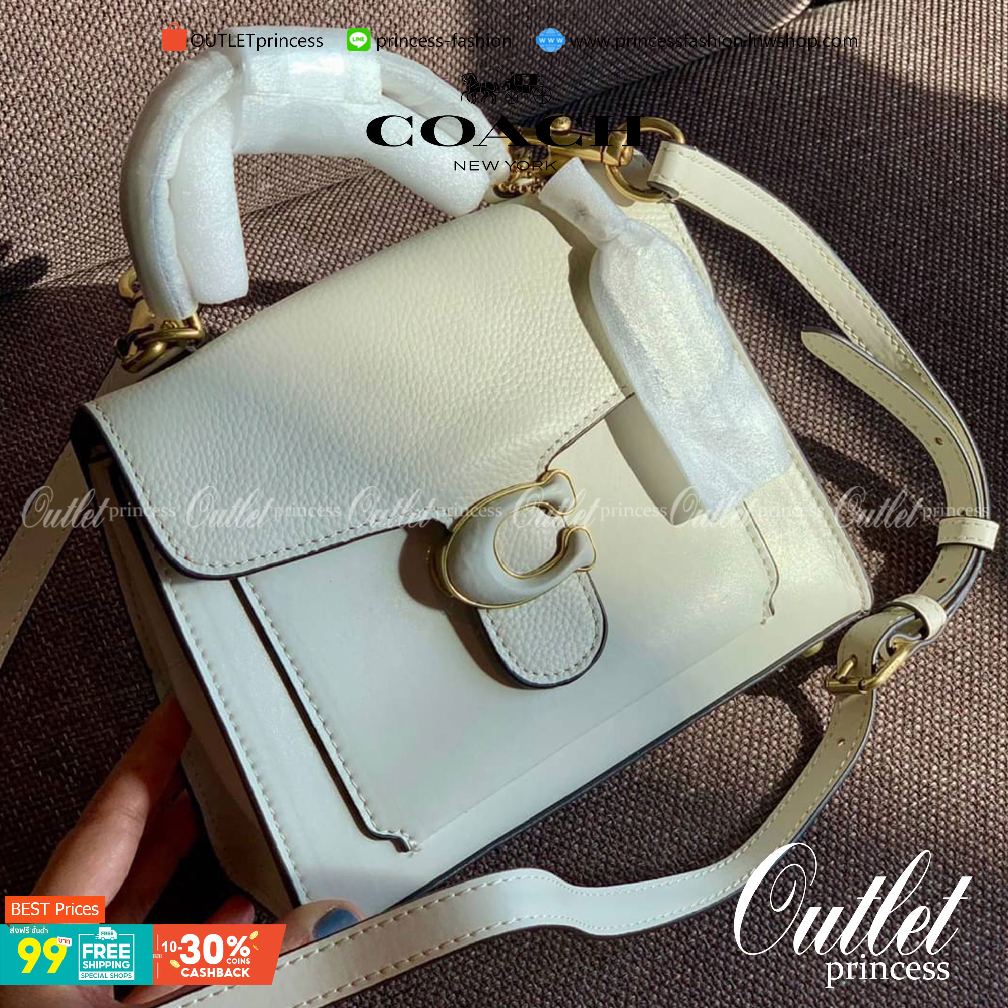 โลโก้รุ่นใหม่ล่าสุด หรูดูดีมากๆค่ะ🌈 COACH TABBY TOP HANDLE ((c3887//c0773)) พร้อมส่งที่ไทยค่ะ! กระเป๋าหิ้ว//สะพายข้างได้ หนังแท้อย่างดี กหนึ่งใบทำหนังสองลายได้อย่างสวยงาม พร้อมโลโก้รุ่นใหม่ล่าสุดดูดีมากๆค่ะ เปิดปิดกระเป๋าแบบกดล็อค ภายในมีช่องหลักส