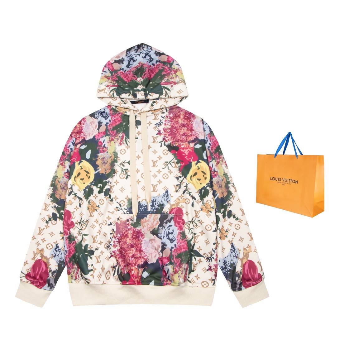 LV Flower Hoodie / LOUIS VUITTON Hoodie Flower เกรดออริจินอล มีป้ายแท็กที่คอเสื้อ ใส่ได้ทั้งผู้หญิงผู้ชาย พร้อมส่งที่ไทย ภาพสินค้าถ่ายจากงานขายจริง ใช้งานต่างประเทศได้
