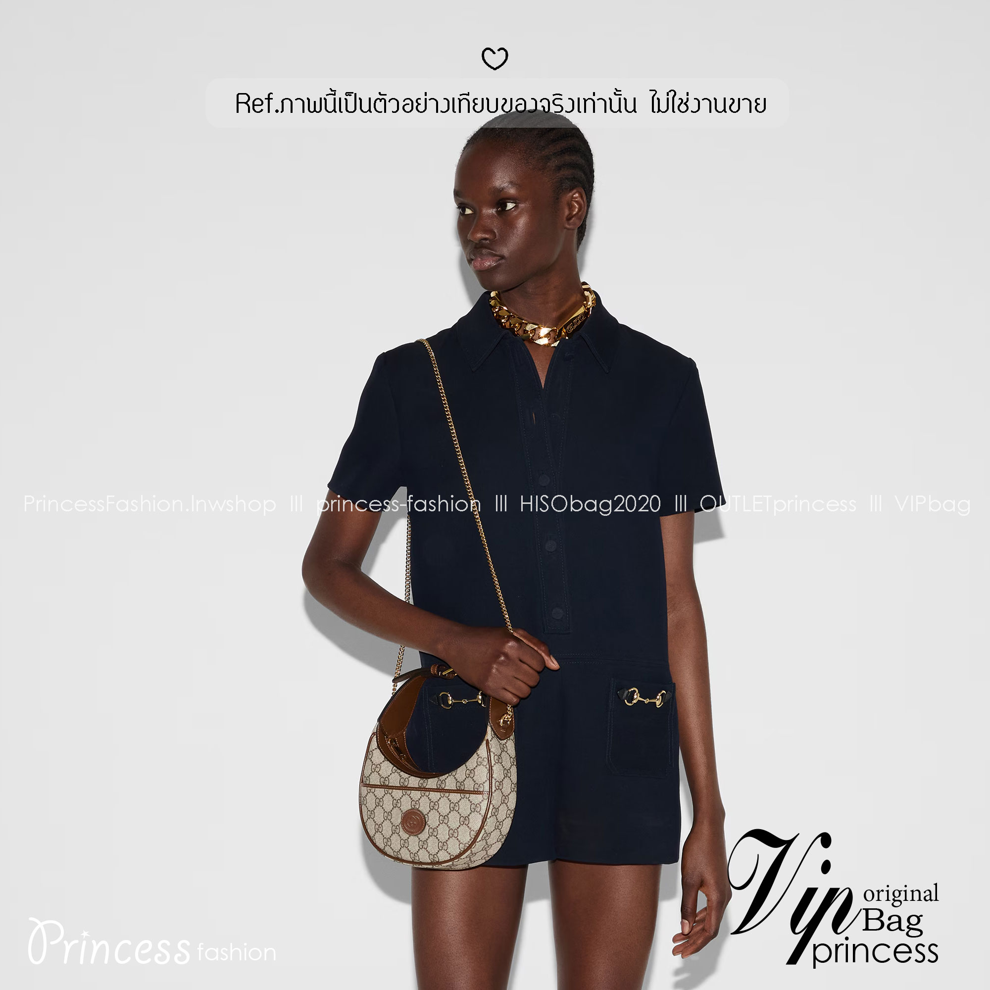 GUCCI Ophidia mini shoulder bag กระเป๋าสะพายรูปทรงพระจันทร์เสี้ยวงน่ารักน่าใช้ สวยสะดุดตาด้วยดีไซน์เรียบหรู แฝงความไฮน์ในตัว