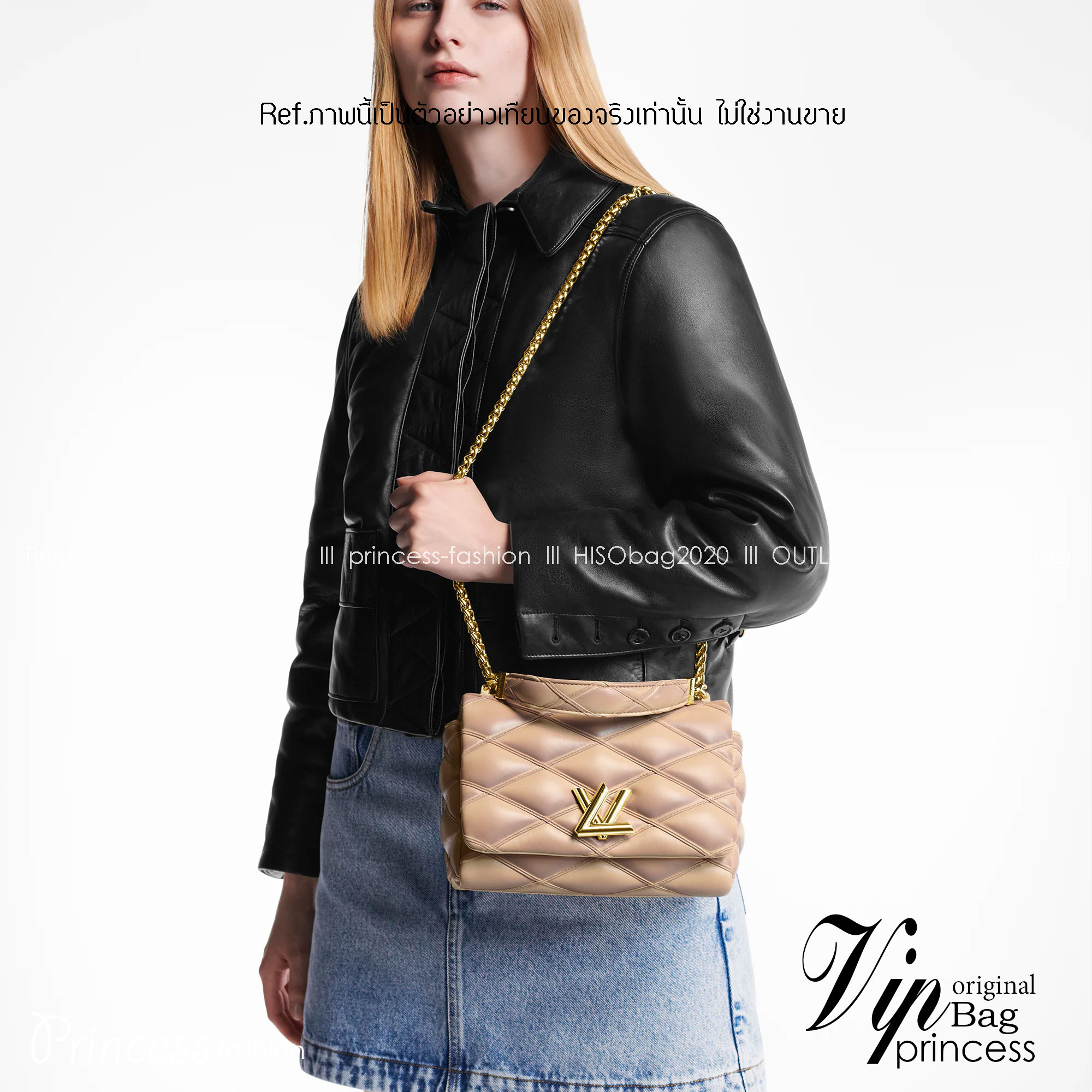 พร้อมส่ง 3 สี LV Twist Bag 24cm / LV GO-14 กระเป๋าหนังบุนวมอันเป็นเอกลักษณ์ของเมซง เกรดออริจินอล 1:1 สลับแท้ ภาพถ่ายจากงานขายจริง