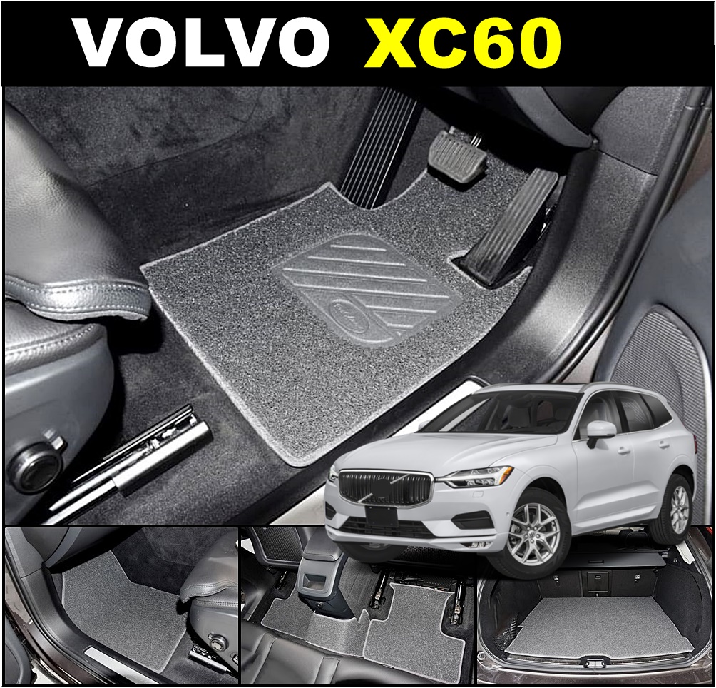 พรมดักฝุ่นรถยนต์ VOLVO XC60 พรมดักฝุ่นไวนิล วอลโว่ เกรดA หนานุ่ม เข้ารูป ตรงรุ่นรถ (พร้อมส่ง)