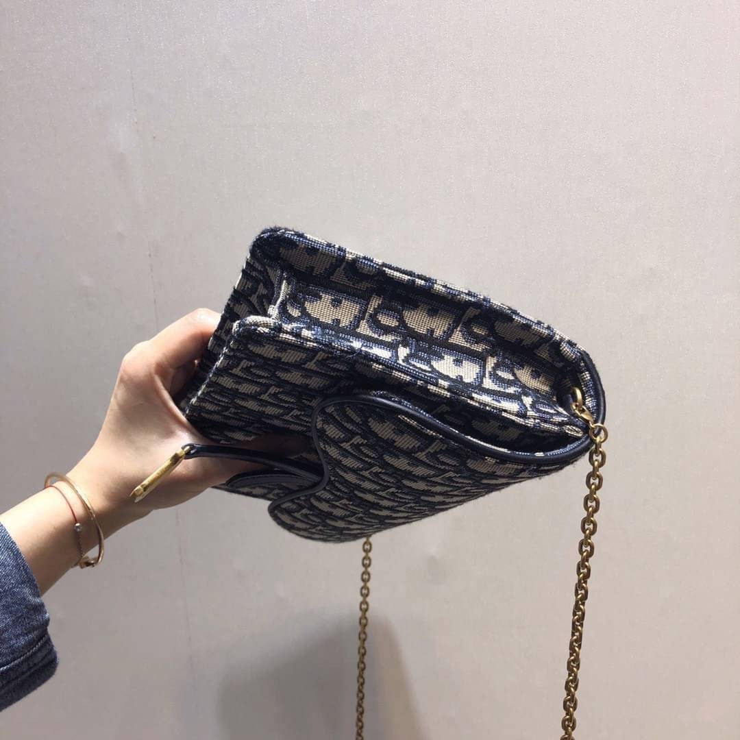 Dior Saddle Pouch Blue Oblique Jacquard / Dior oblique Saddle pouch เกรดใช้งานสลับของจริง ออริจินอล ภาพสินค้าถ่ายจากงานขายจริง ใช้งานต่างประเทศได้