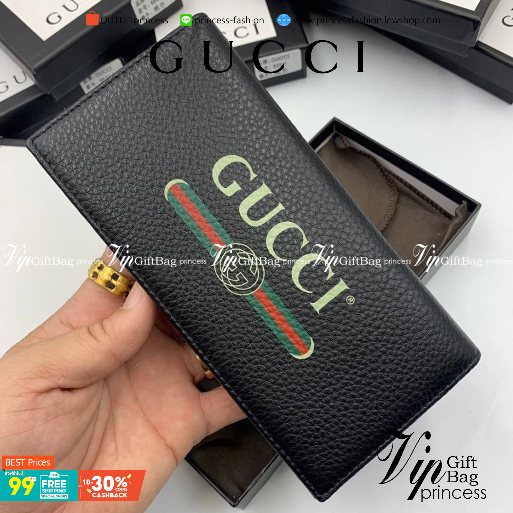 หนังแท้ GUCCI Men Long Wallet รุ่นใหม่ล่าสุด!! หนังสวยเริด ดีงามมากค่าาา กระเป๋าสตางค์ใบยาว ดีไซน์ใหม่ สวยดูหรู ถือใช้กำลังเหมาะมือ ใส่บัตรได้เยอะ ใส่ธนบัตรได้ทุกชนิด มาครบ set พร้อมส่ง!! เป็นไอเท็มที่หนุ่มๆต้องมีจริงๆจ้า 😎😎