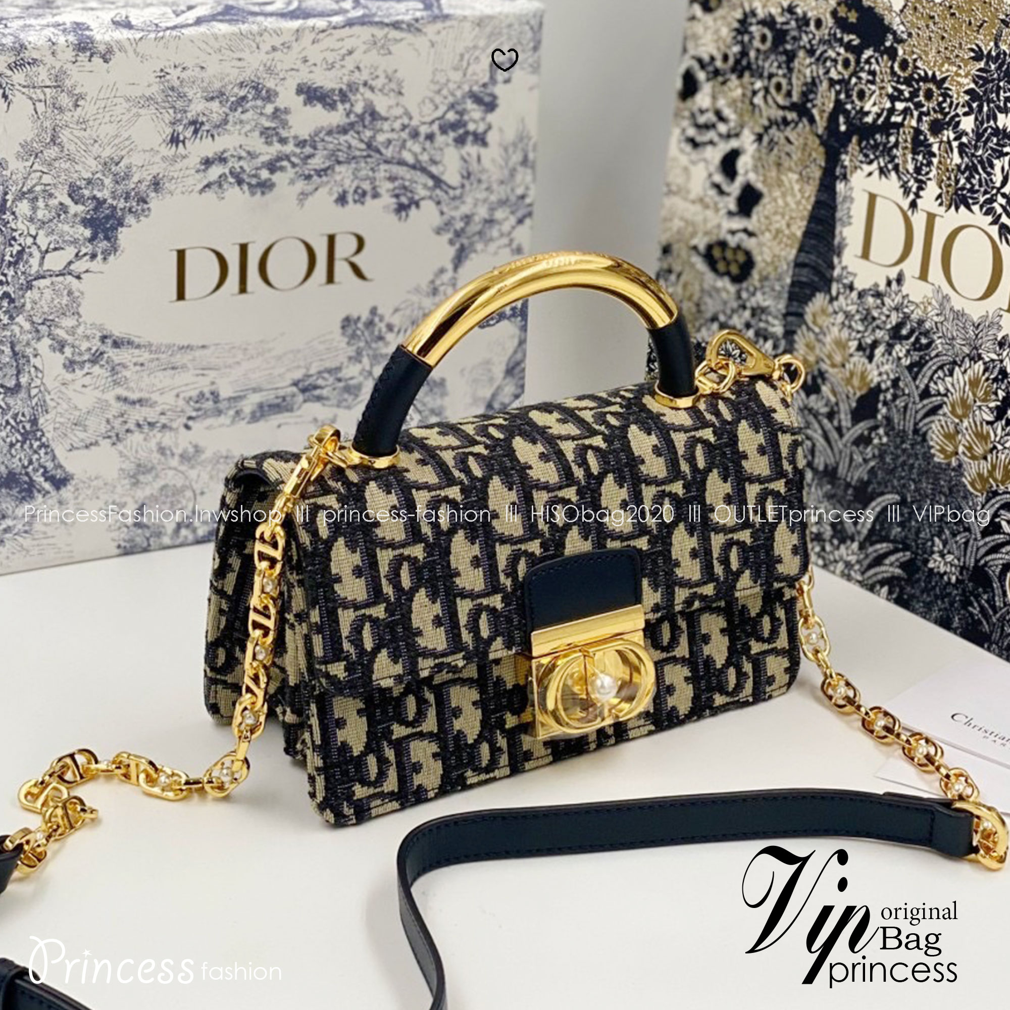 Mini Dior Ange Bag Macrocannage CD clasp with white resin pearl กระเป๋าถือพร้อมสายสะพาย ประดับตัวล็อคมุก สวยงามเหนือกาลเวลา เกรดออริ 1:1 ใช้งานต่างประเทศได้