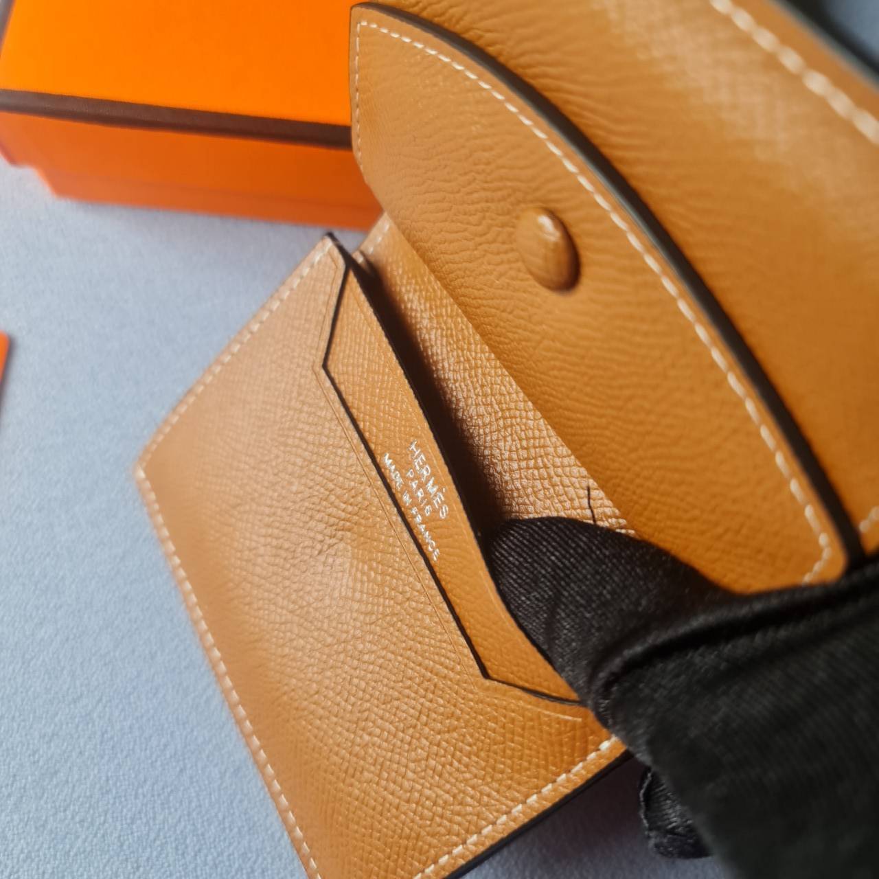 VIP หนังแท้ 】HERMES MINI BEARN WALLET UNISEX