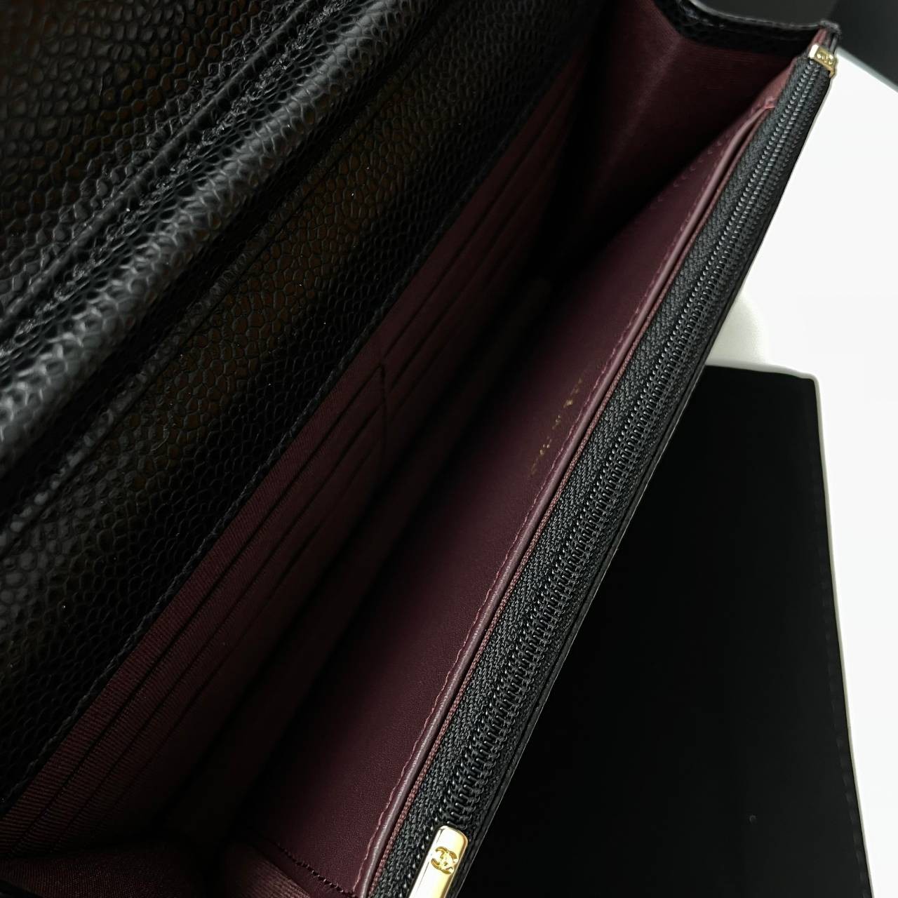 Chanel Wallet On Chain รุ่น Micro chip *หนังคาเวียร์* เกรดท็อปออริจินอล 1:1 สลับแท้ เกรดขายดีสุด งานสวยเป๊ะปัง ทรงสวยตรงปก ไม่ผิดหวัง ใช้งานต่างประเทศได้ ภาพถ่ายจากงานขายจริง