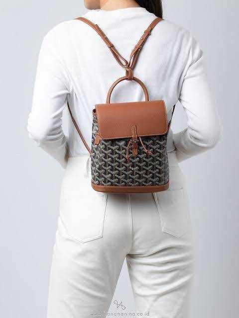 ORI หนังแท้ | Goyard Alpin Mini Backpack กระเป๋าเป้สะพายหลัง ปรับถือหรือสะพายข้างได้อย่างลงตัว ที่สามารถทำให้เป็นหลายรูปแบบ