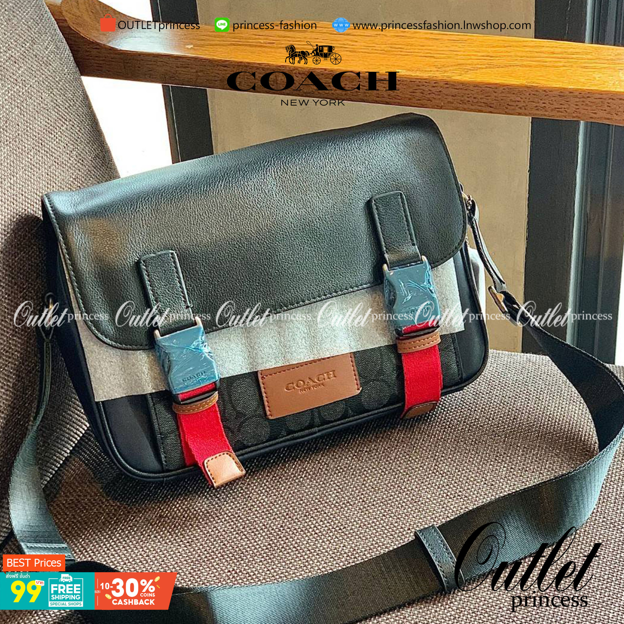 ลุคคือดูดีมากๆ ต้อนรับปีใหม่นี้กันค่า😘 COACH TRACK CROSSBODY ((2715)) เข้าใหม่อีกหนึ่งสี พร้อมส่งที่ไทย ใหม่ล่าสุดค่ะ! กระเป๋าสะพายครอสบอดี้ร์หรือสะพายข้าง หนังแท้ชั้นดีที่สุด หนังนิ่มเรียบสวยมากๆค่ะ ด้านหน้าเย็บป้ายหนังโลโก้แบรนด์ เปิดปิดกระเป๋าแ