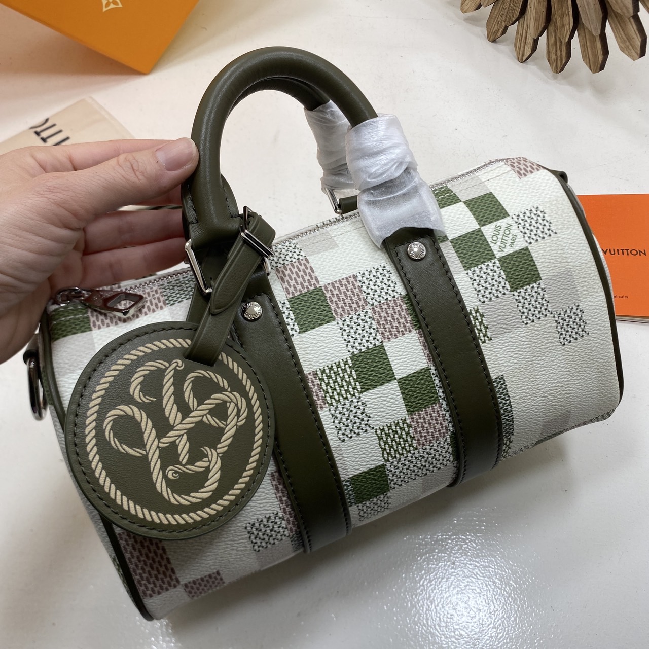 ORI | 🐍 LV Keepall 25 Snakoflage for Lunar New Year กระเป๋าทรงหมอน สปีดี้คอลใหม่แท็กลายงูต้อนรับตรุษจีน หนังแท้แคนวาสแท้