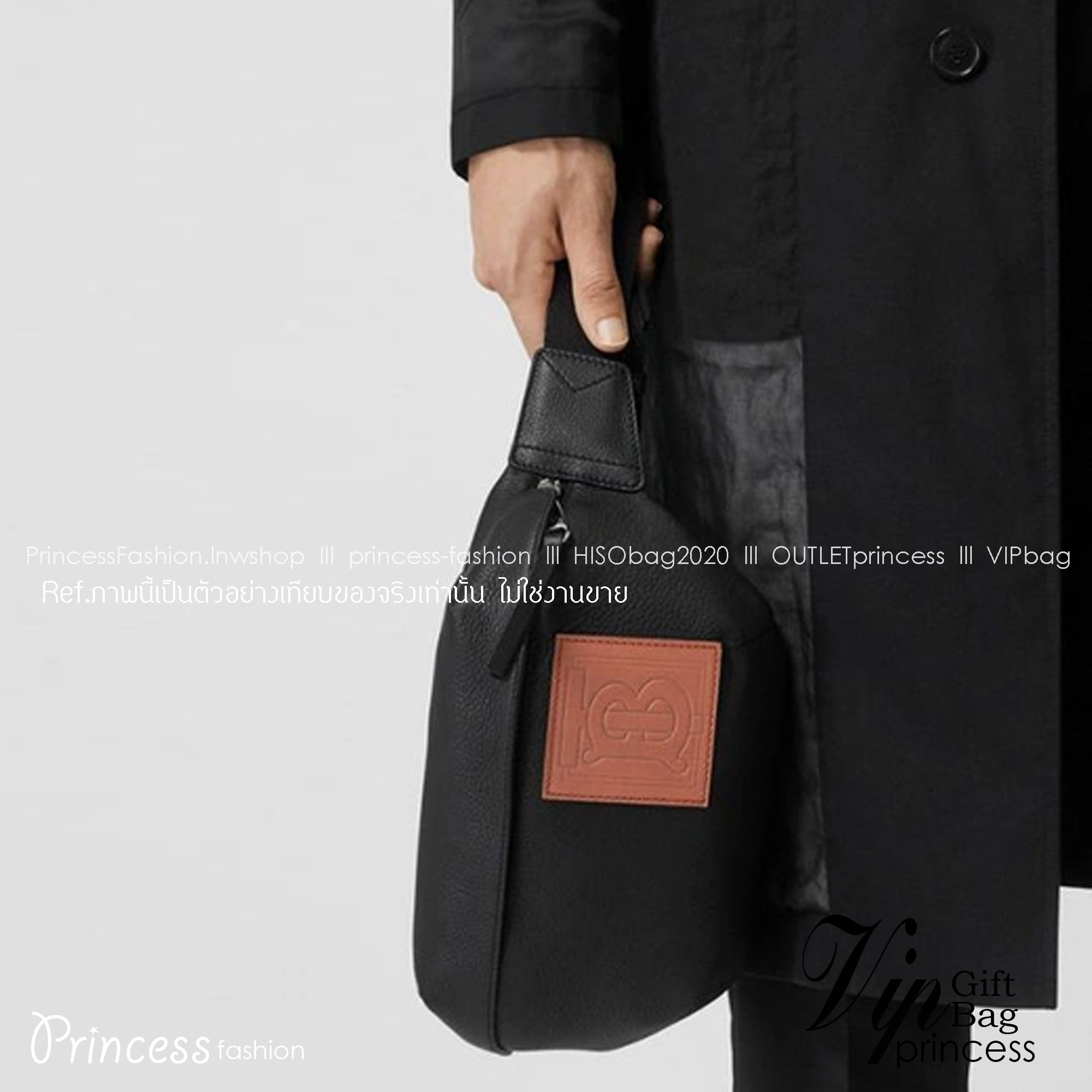 Burberry Medium Monogram Motif Leather Bum Bag / BURBERRY BELT LEATHER VIP วัสดุหนังแท้เต็มใบ คาดเอว คาดอกแบบ UNISEX ใช้ได้ทุกเพศ ด้านหน้าประดับลายแบรนด์สีน้ำตาลสุดเท่ ด้านในเปิดปิดด้วยซิปยาว ใส่มือถือได้ทุกรุ่น