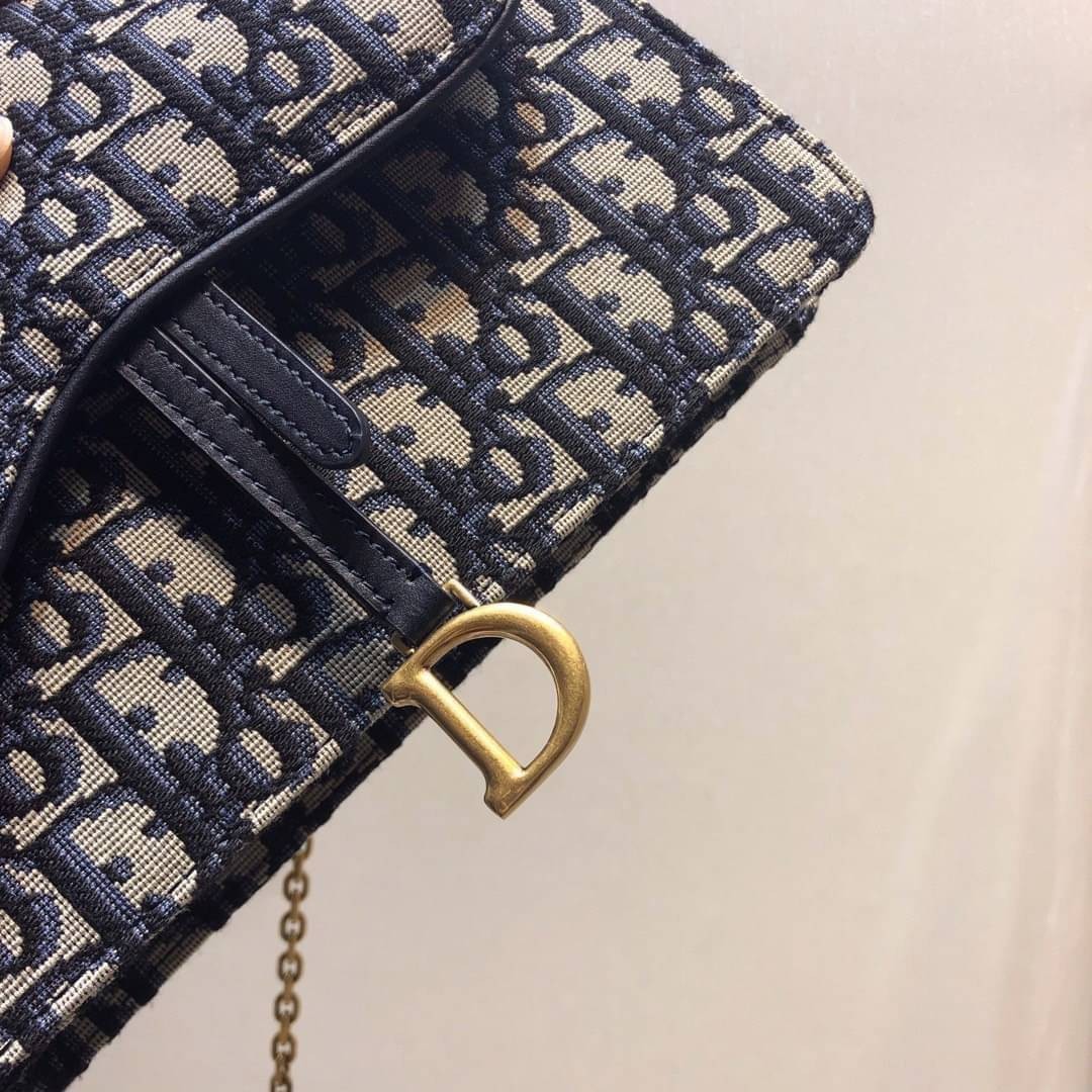 Dior Saddle Pouch Blue Oblique Jacquard / Dior oblique Saddle pouch เกรดใช้งานสลับของจริง ออริจินอล ภาพสินค้าถ่ายจากงานขายจริง ใช้งานต่างประเทศได้