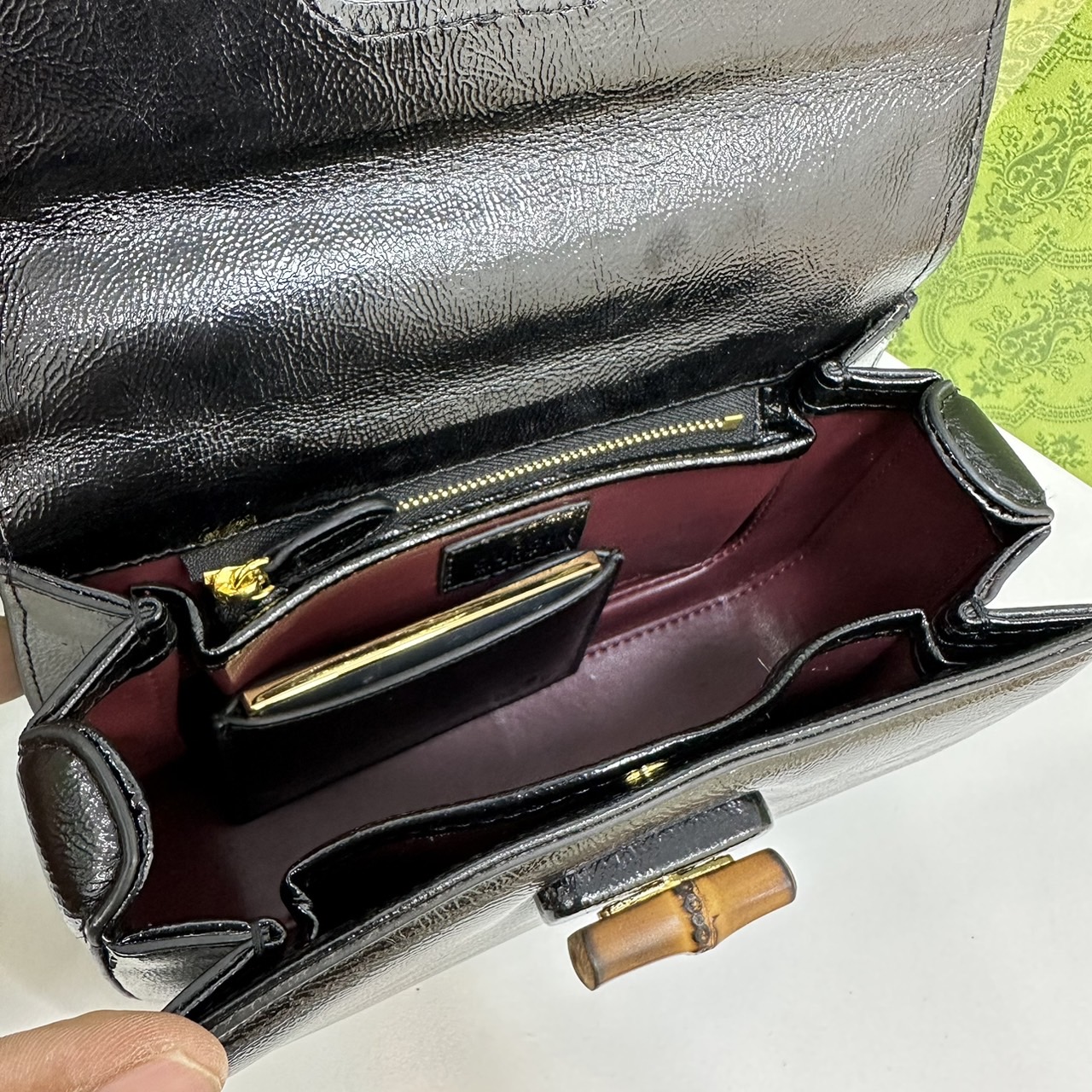 GUCCI BAMBOO 1947 TOP HANDLE BAG กระเป๋าถือ/สะพาย มือจับลายไม้ไผ่หรูหรา เกรดออริ สลับแท้ 1:1 ใช้งานต่างประเทศได้