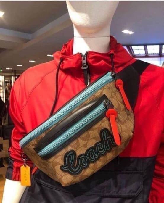 COACH F72931 TERRAIN BELT BAG IN SIGNATURE CANVAS กระเป๋าคาดอกสุดเท่ ขนาดพอเหมาะ ใช้แล้วเท่สุดๆไปเลย ภายในกว้าง เปิดปิดด้วยซิป