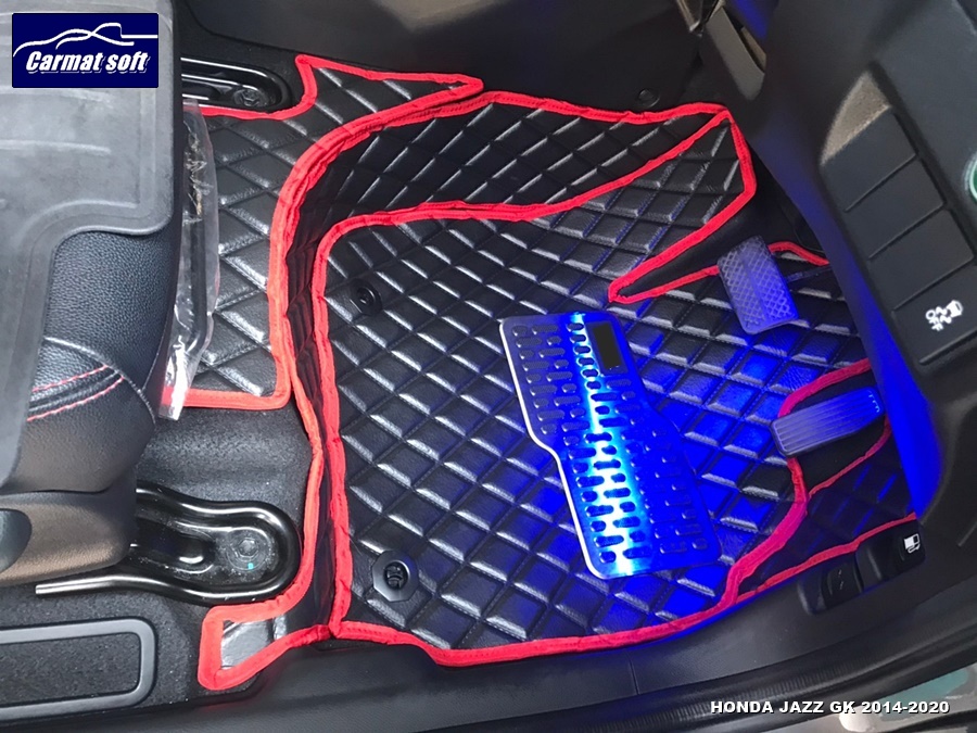 พรมปูพื้นรถยนต์HONDA JAZZ GK 2014-20 ลายDIAMOND เต็มคัน