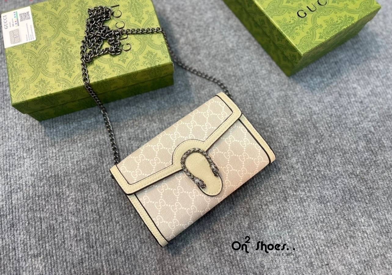 GUCCI Dionysus GG chain wallet / GG Dionysus Wallet พร้อมส่งที่ไทย งานสวยเลยค่า ขนาดกำลังน่ารัก อะไหล่สั่งผลิตเฉพาะรุ่น สะพายขึ้นไหล่คือสวยหรูเลยค่า