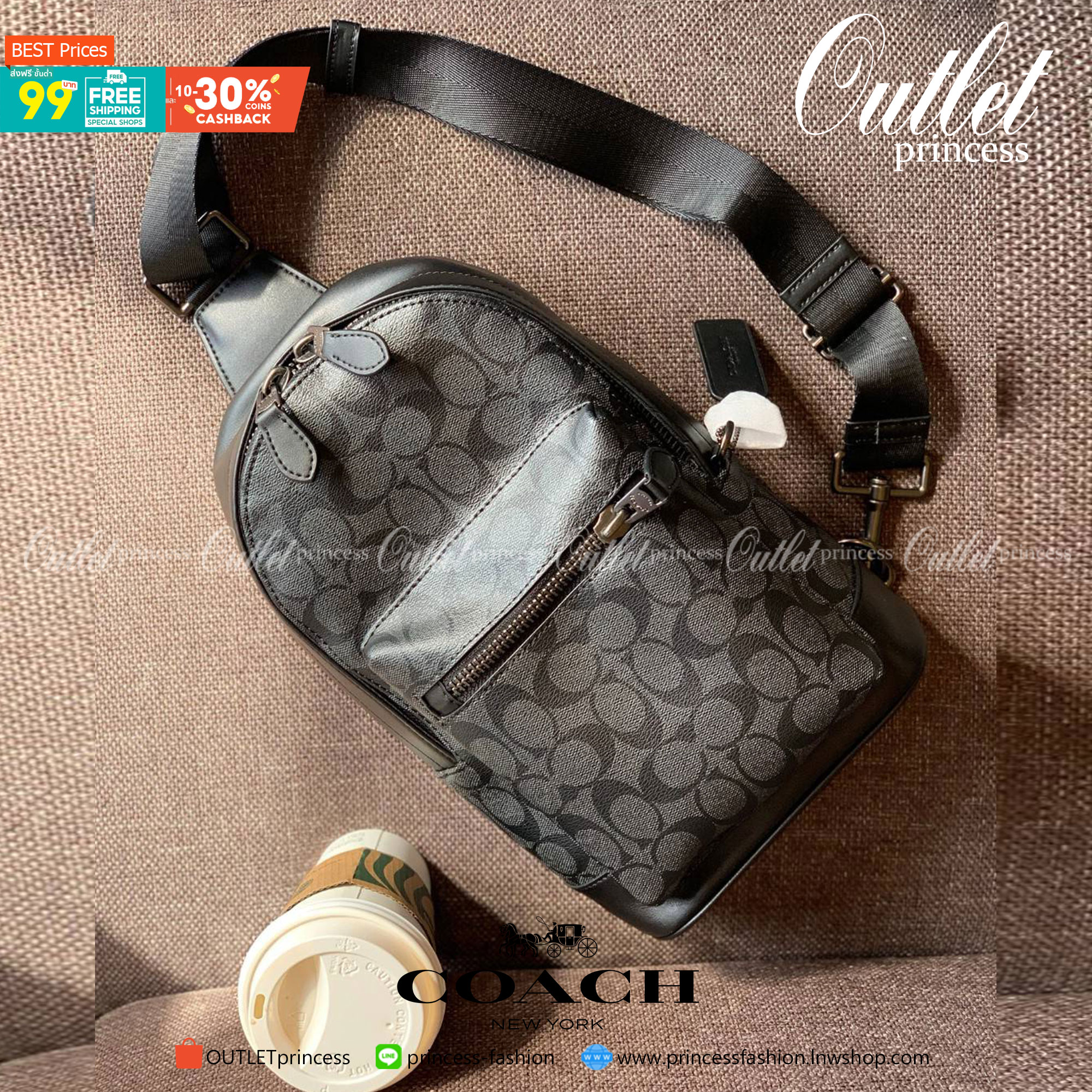 สวยมากเอาใจคุณผู้ชาย//หรือสาวหล่อกันค่าา😘 COACH WEST PACK IN SIGNATURE CANVAS